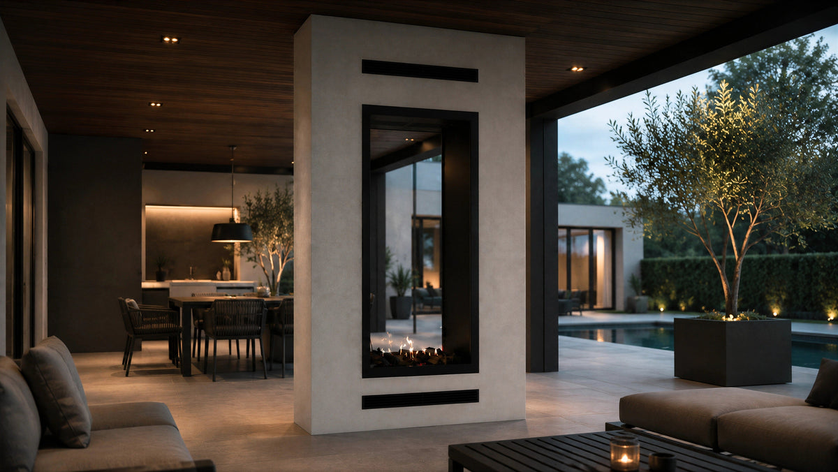 Fame Verticale Doorkijkhaard Met Volle Glas