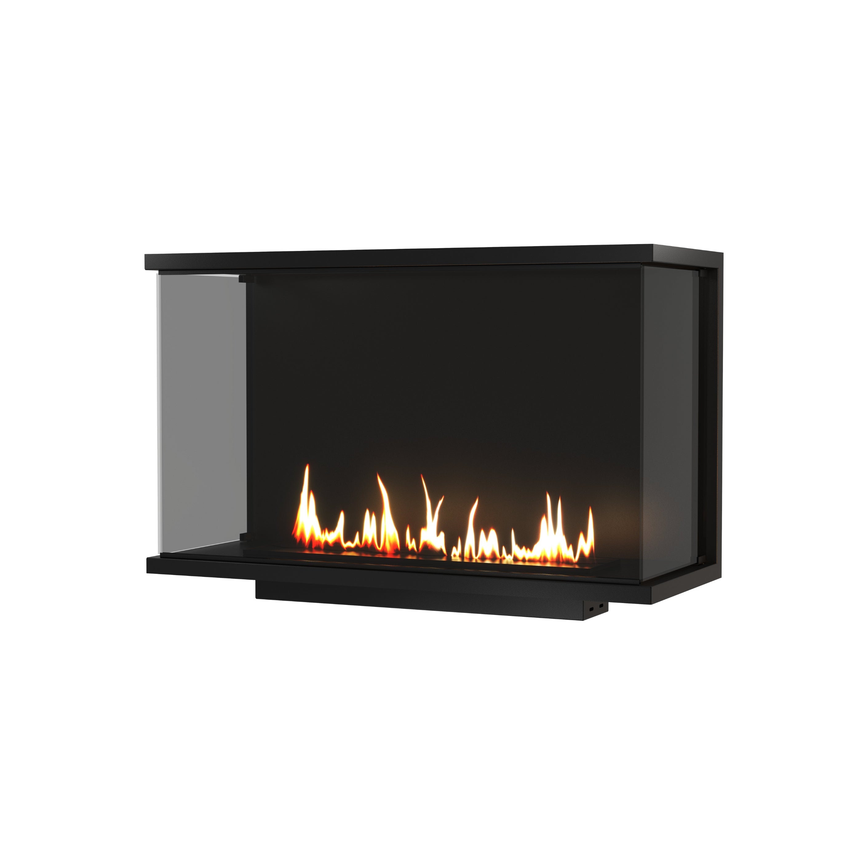 Made Driezijdig Inbouwhaard Volle Glas 100 cm