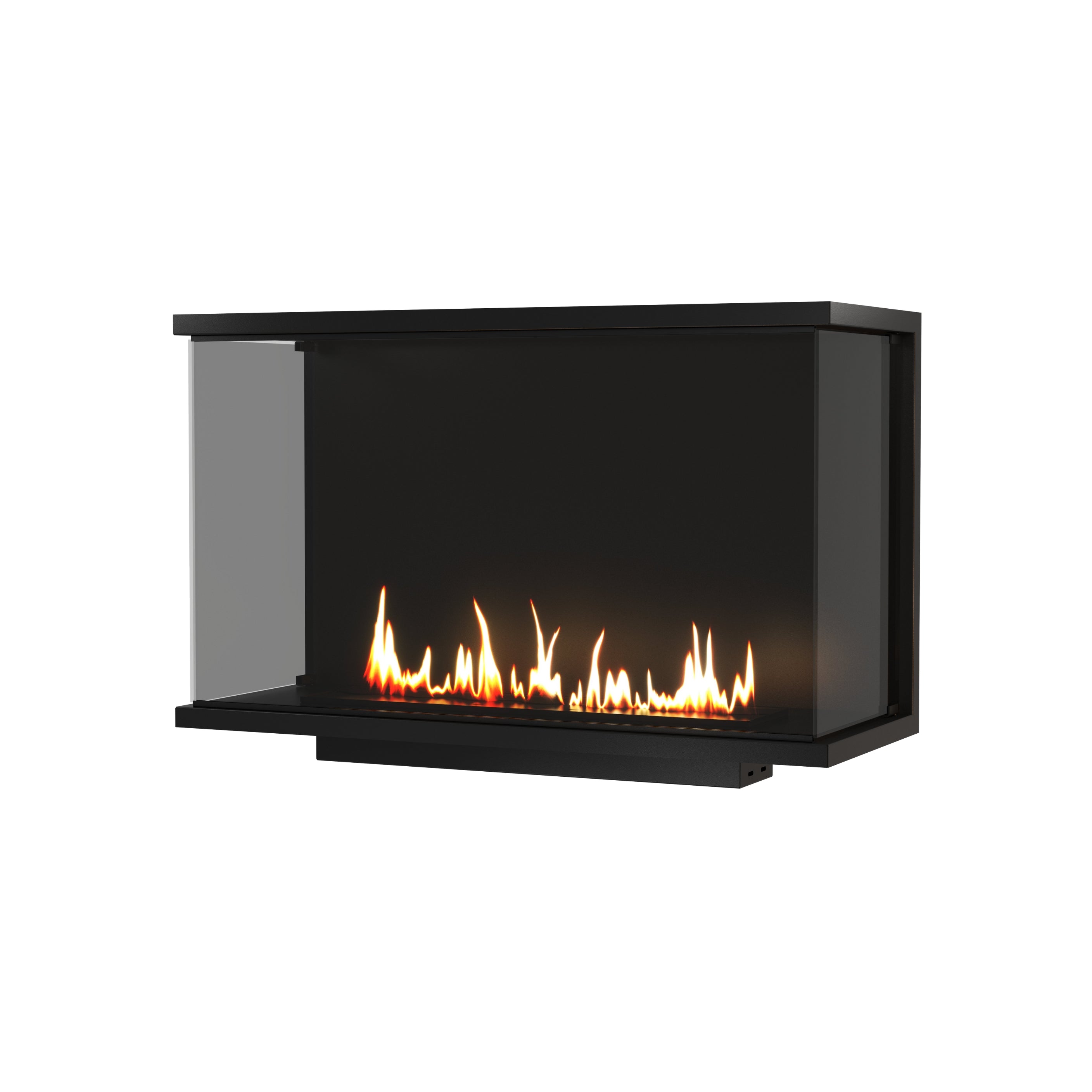 Made Driezijdig Inbouwhaard Volle Glas 110 cm