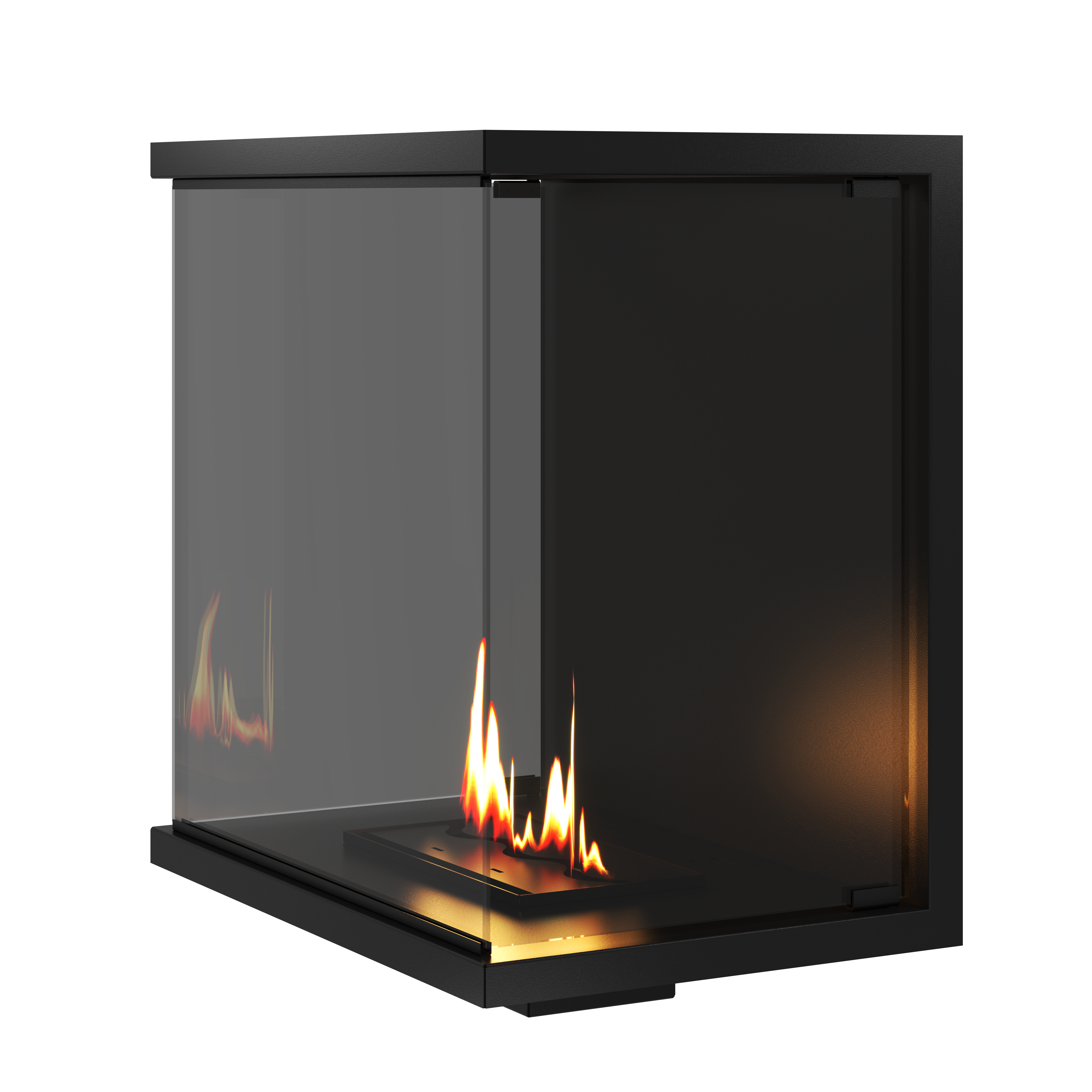 Made Driezijdig Inbouwhaard Volle Glas 60 cm