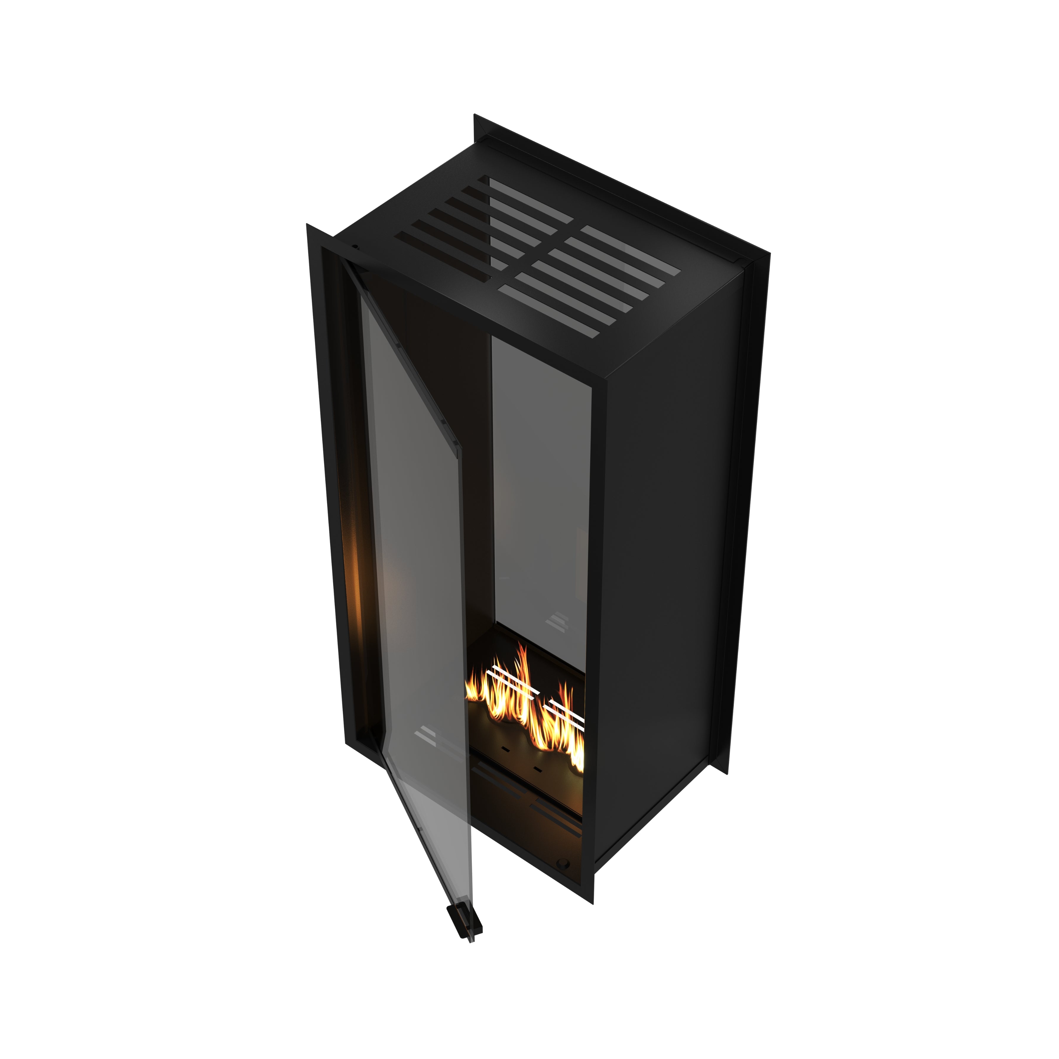 Fame Vertical Doorkijkhaard Met Volle Glas 60 x 120 cm