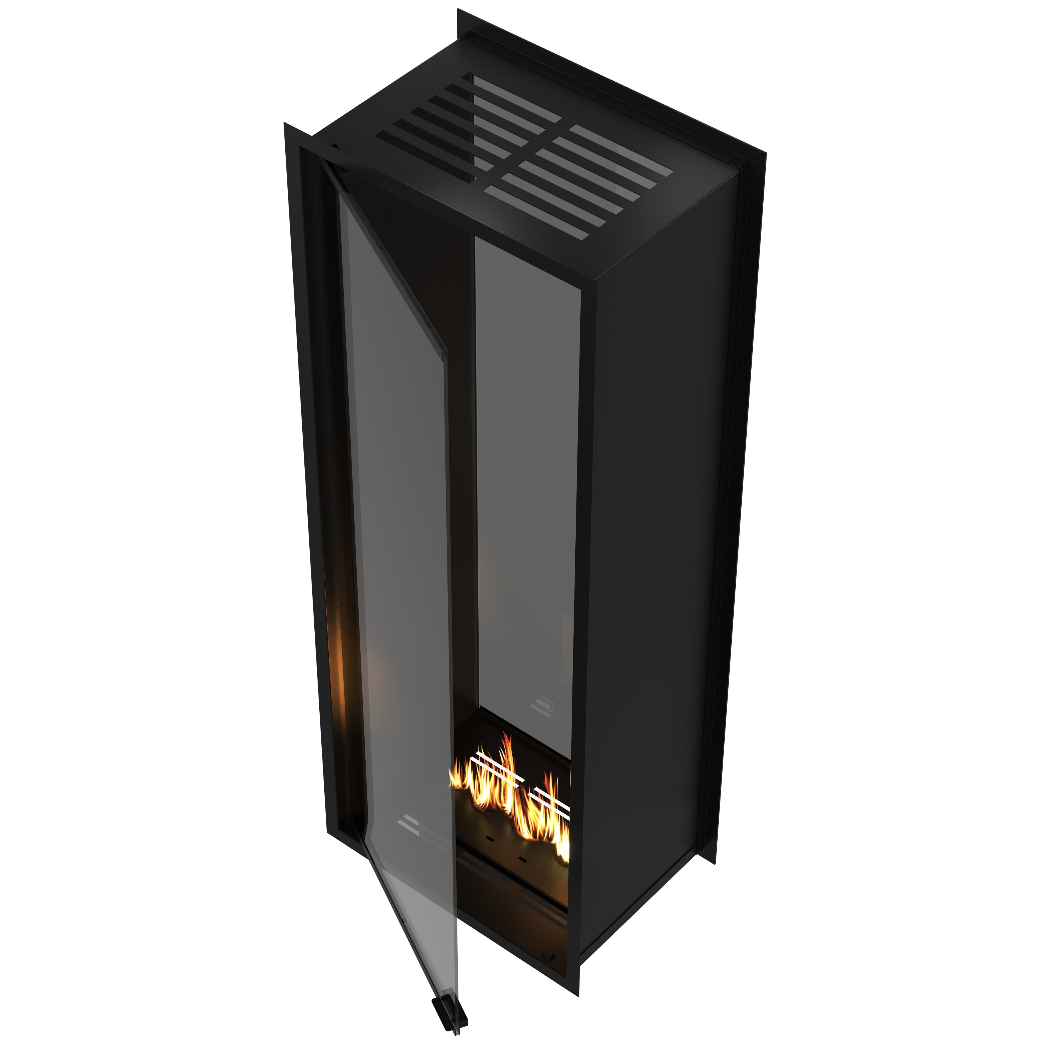 Fame Vertical Doorkijkhaard Met Volle Glas 60 x 200 cm