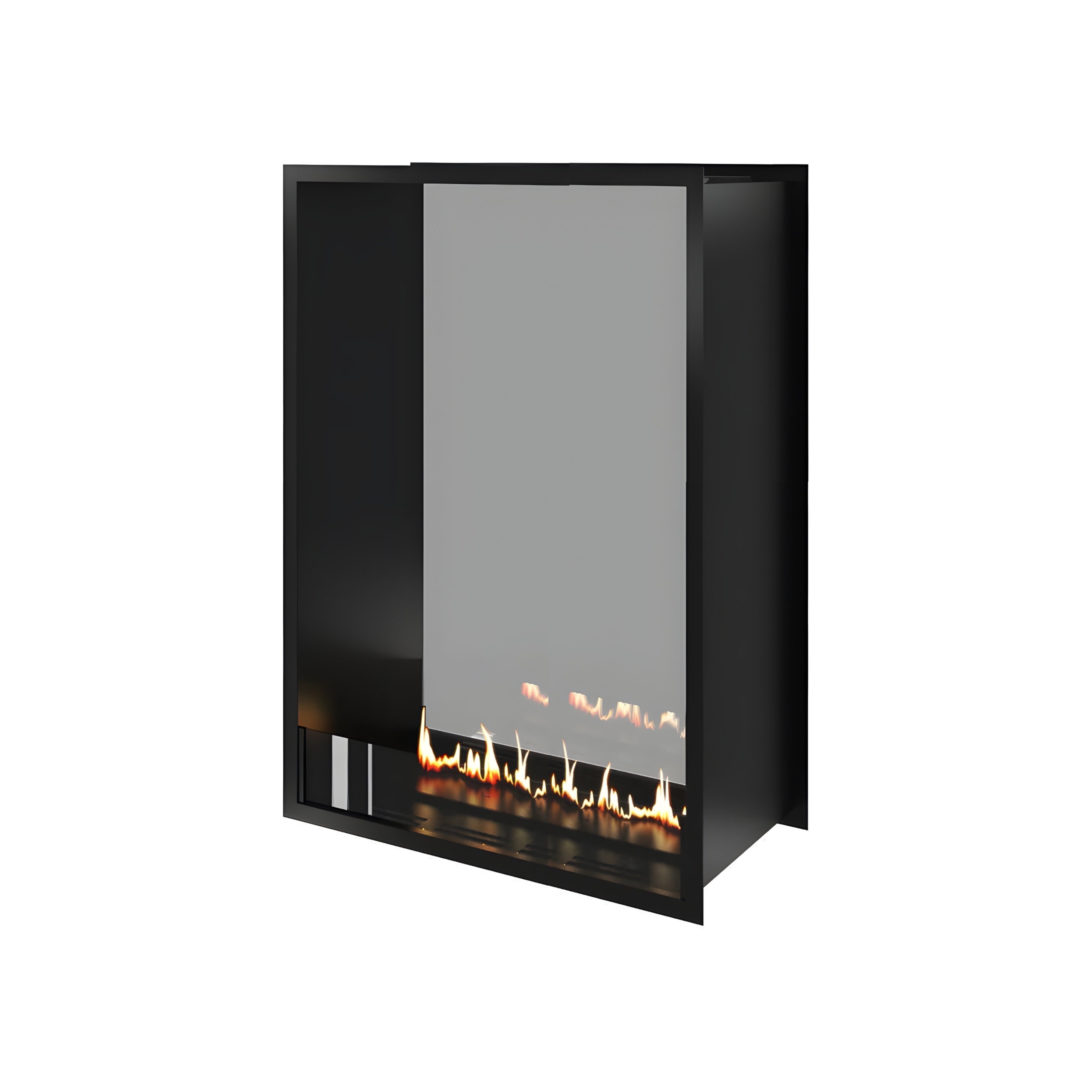 Fame Vertical Doorkijkhaard Enkel Volle Glas 70 x 100 cm