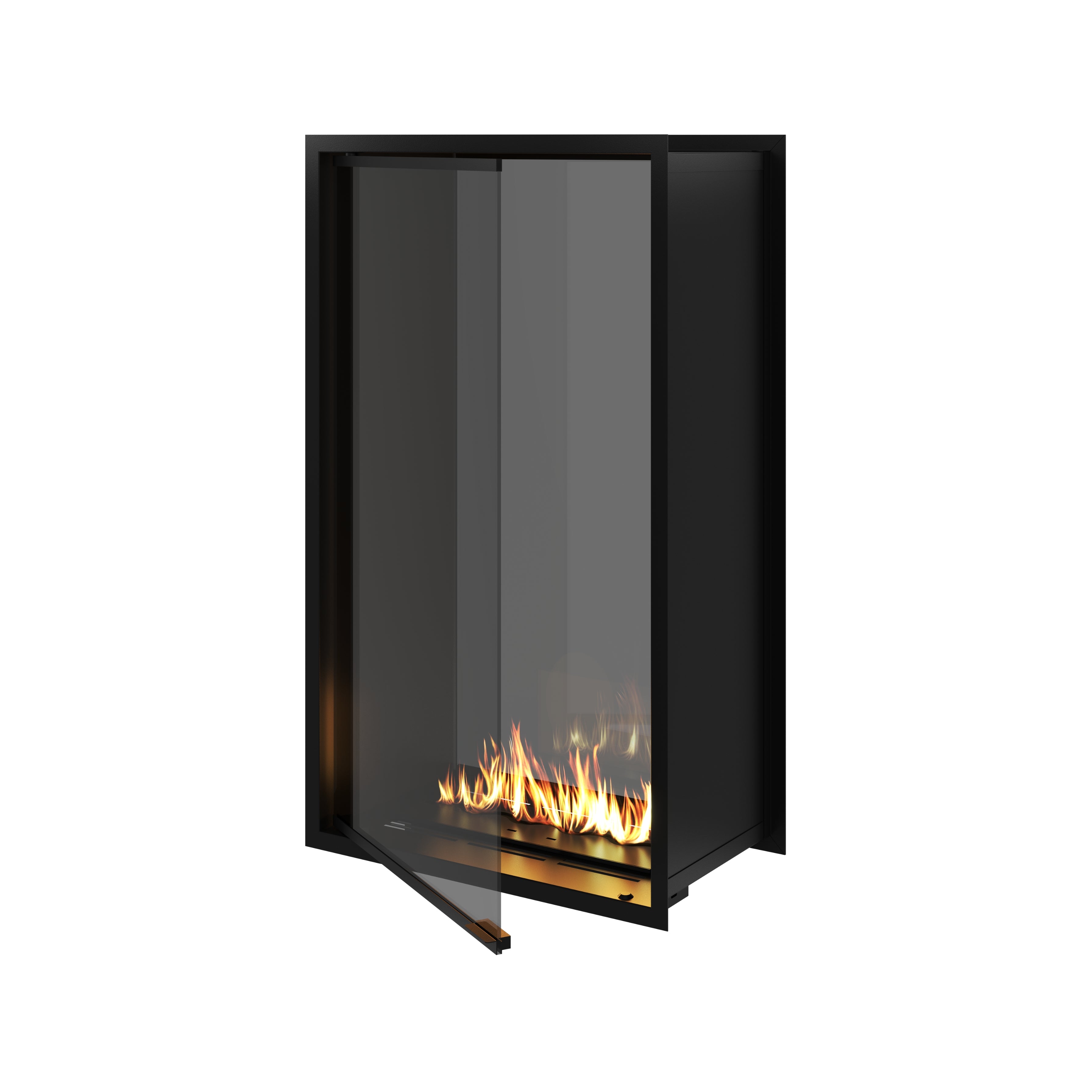 Fame Vertical Doorkijkhaard Met Volle Glas 70 x 120 cm