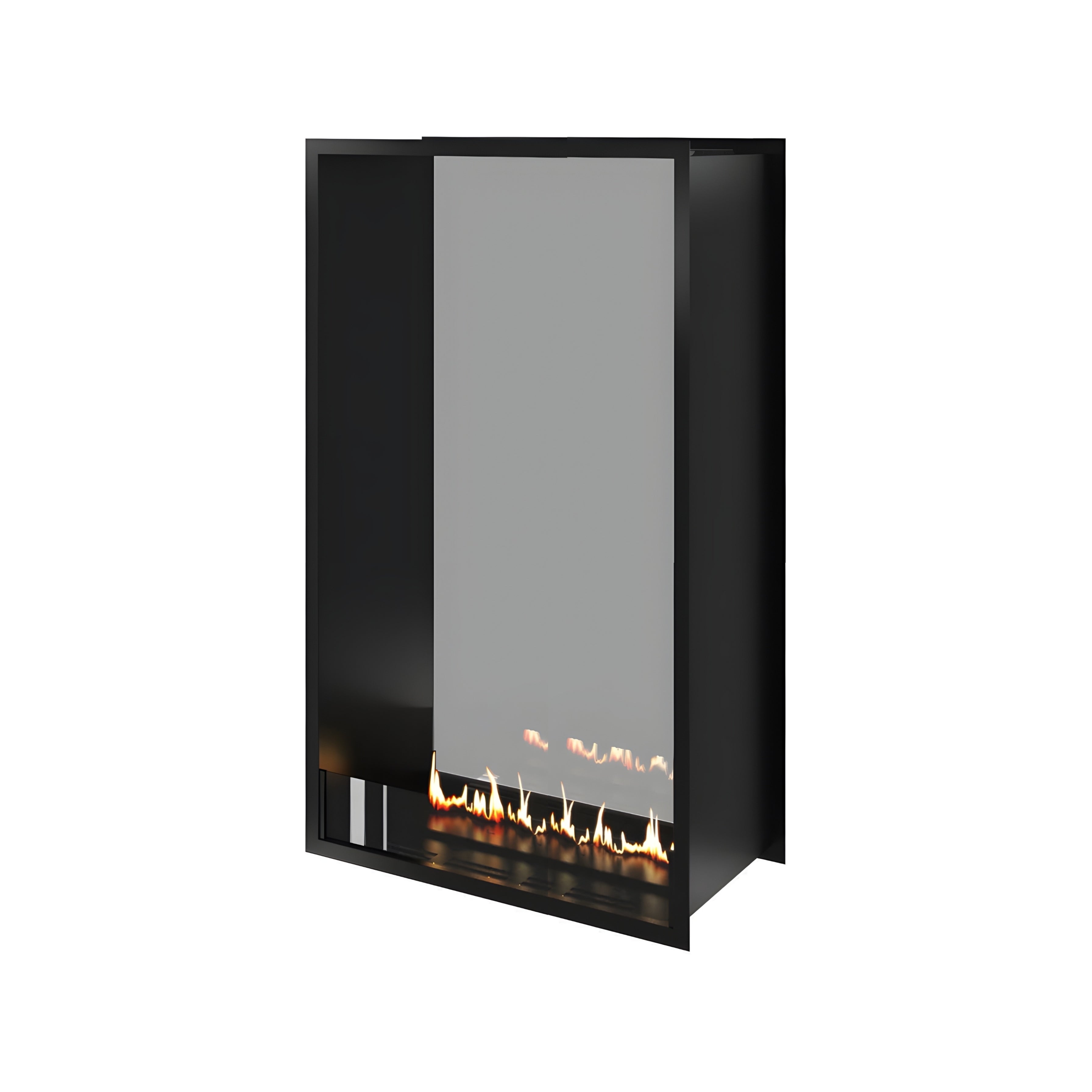 Fame Vertical Doorkijkhaard Enkel Volle Glas 70 x 120 cm