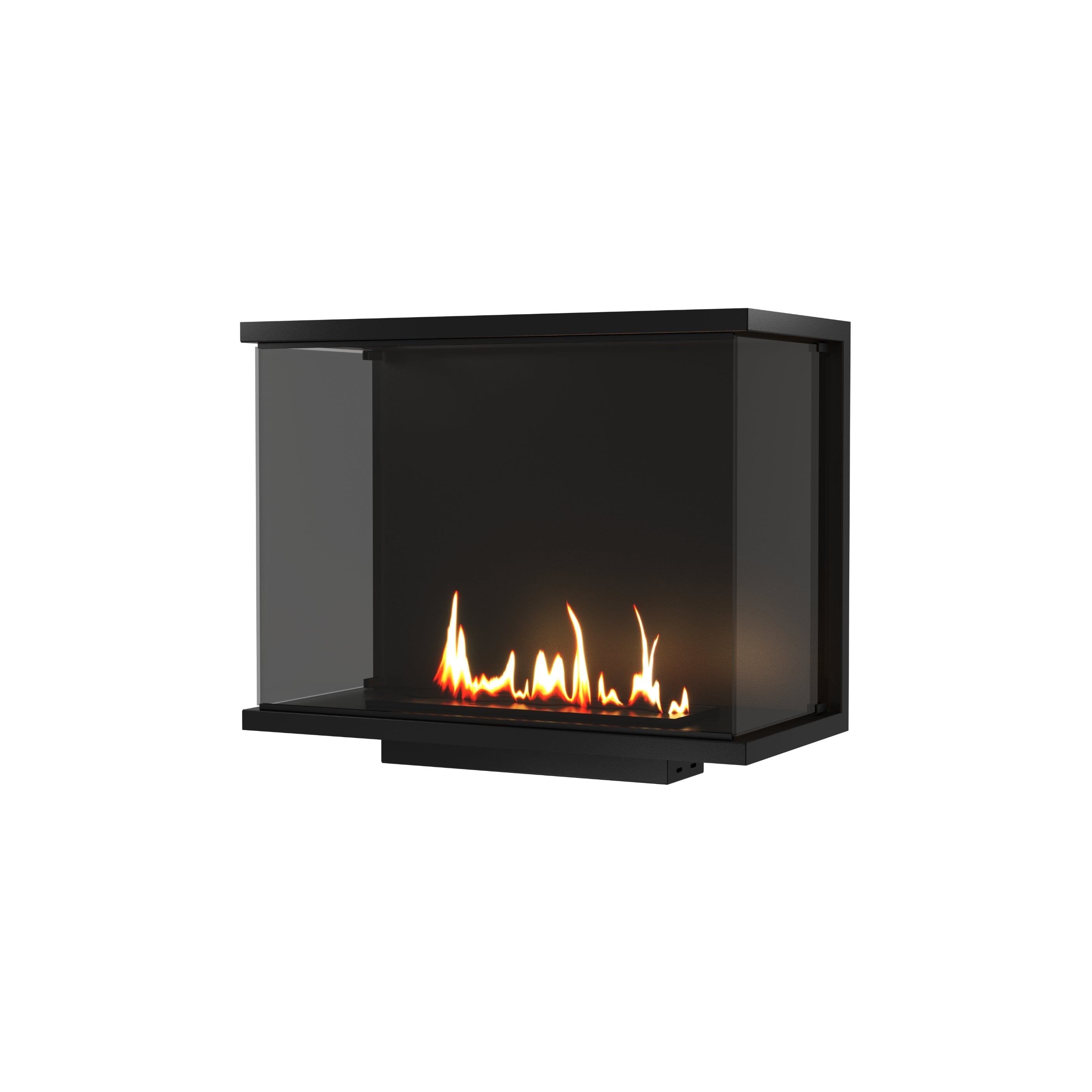 Made Driezijdig Inbouwhaard Volle Glas 80 cm