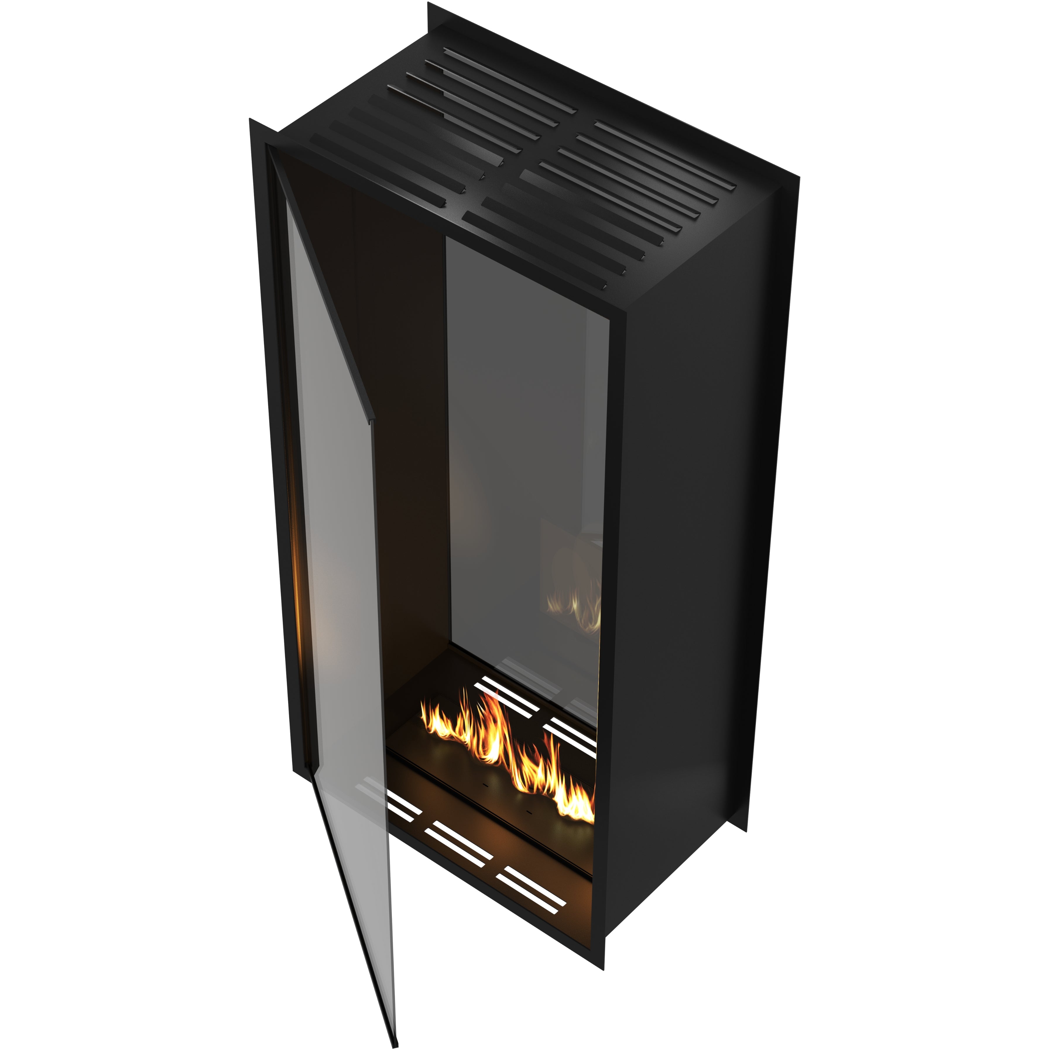 Fame Vertical Doorkijkhaard Met Volle Glas 90 x 200 cm