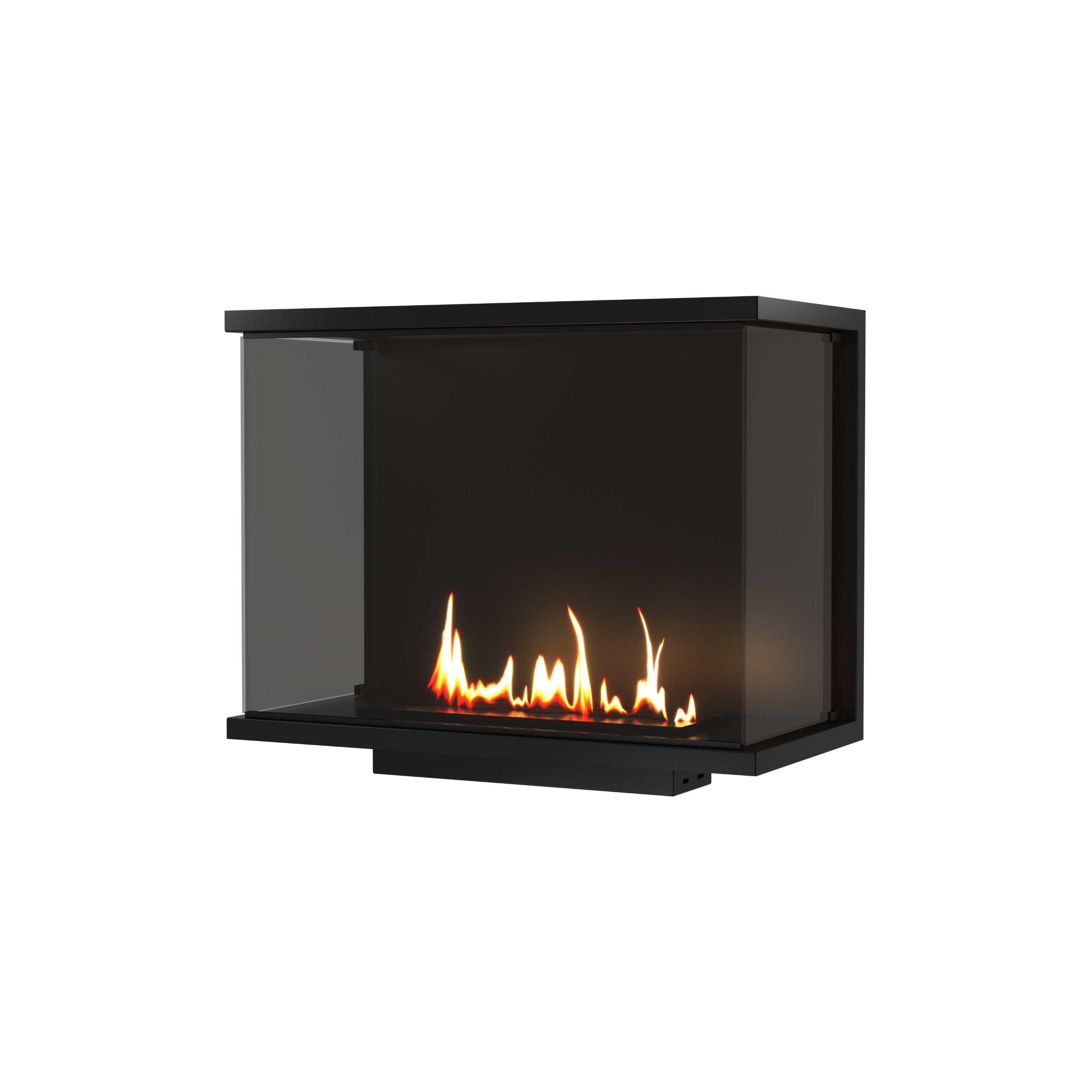 Made Driezijdig Inbouwhaard Volle Glas 90 cm