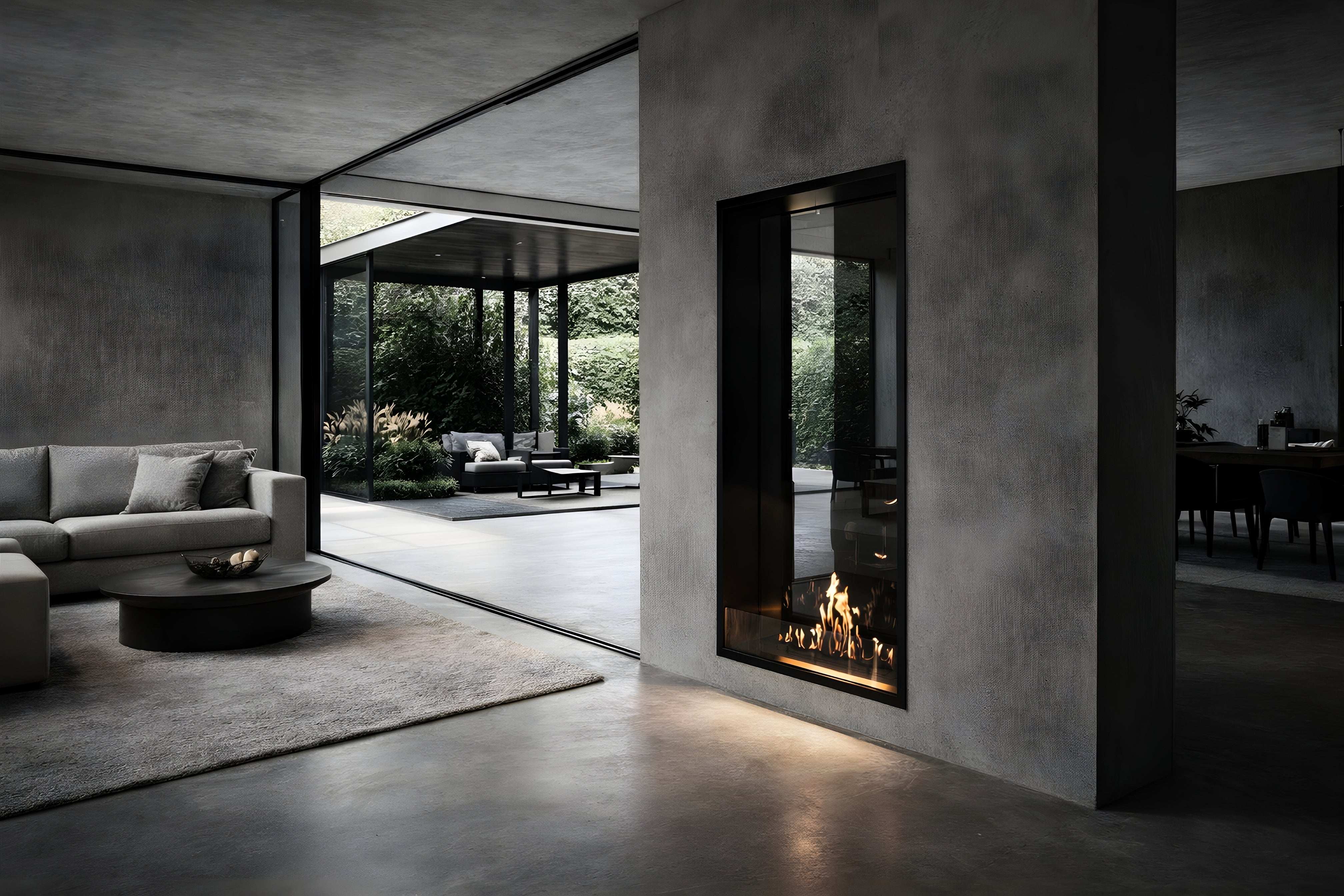 Fame Vertical Doorkijkhaard Enkel Volle Glas 60 x 120 cm