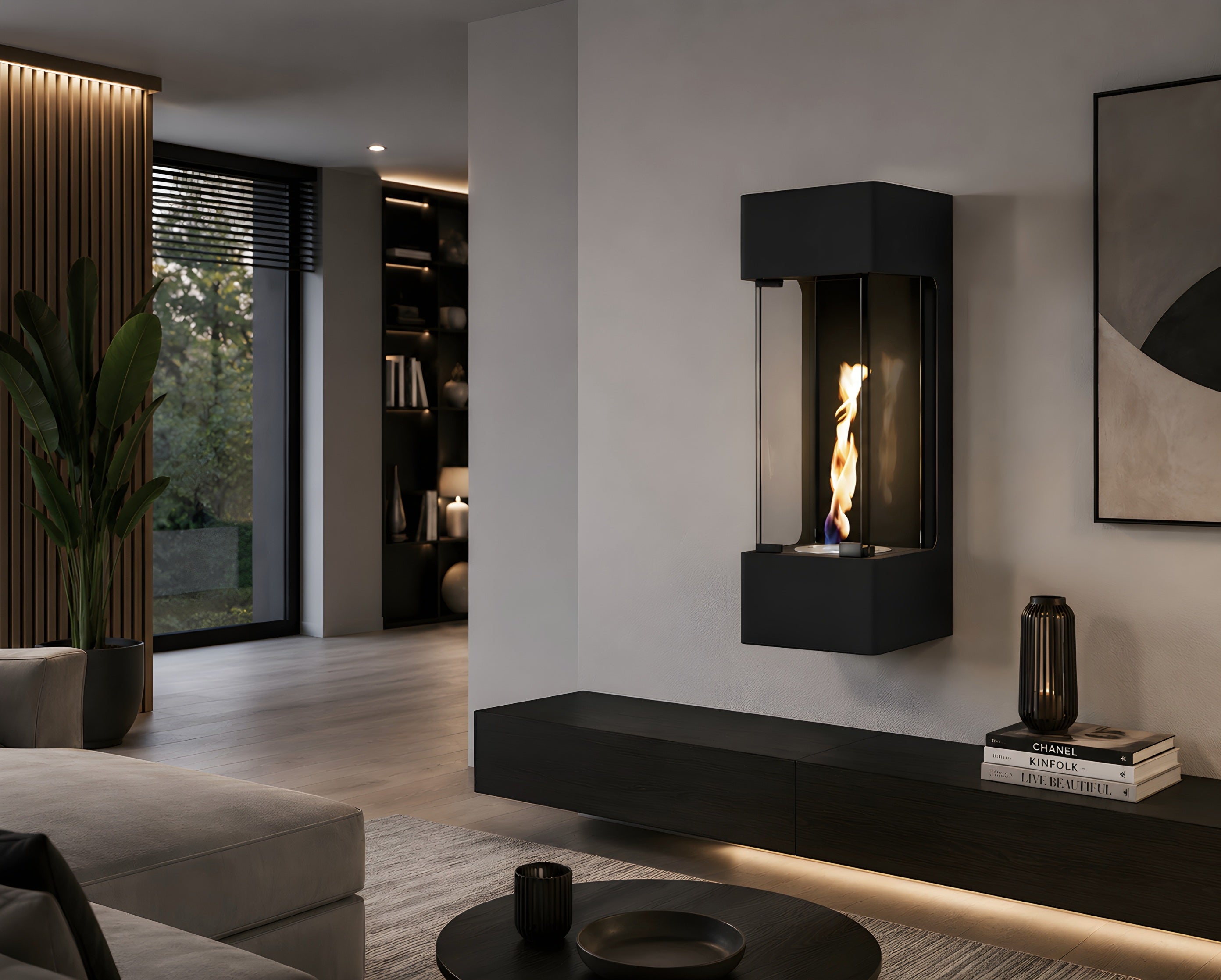 Air Box Bio Ethanol Wandhaard H80 cm