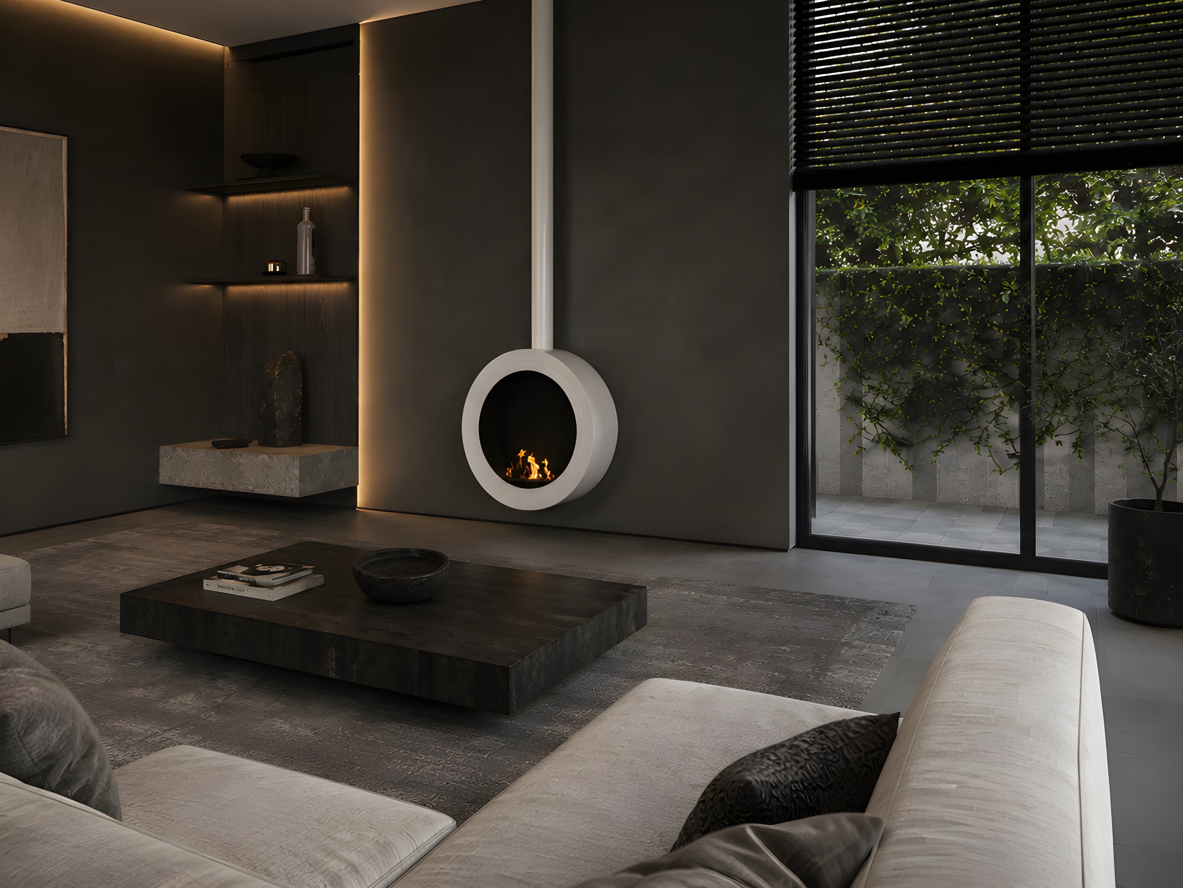 Arcos Close Tube Plafondhaard Wit Ø80 - Ø120 cm