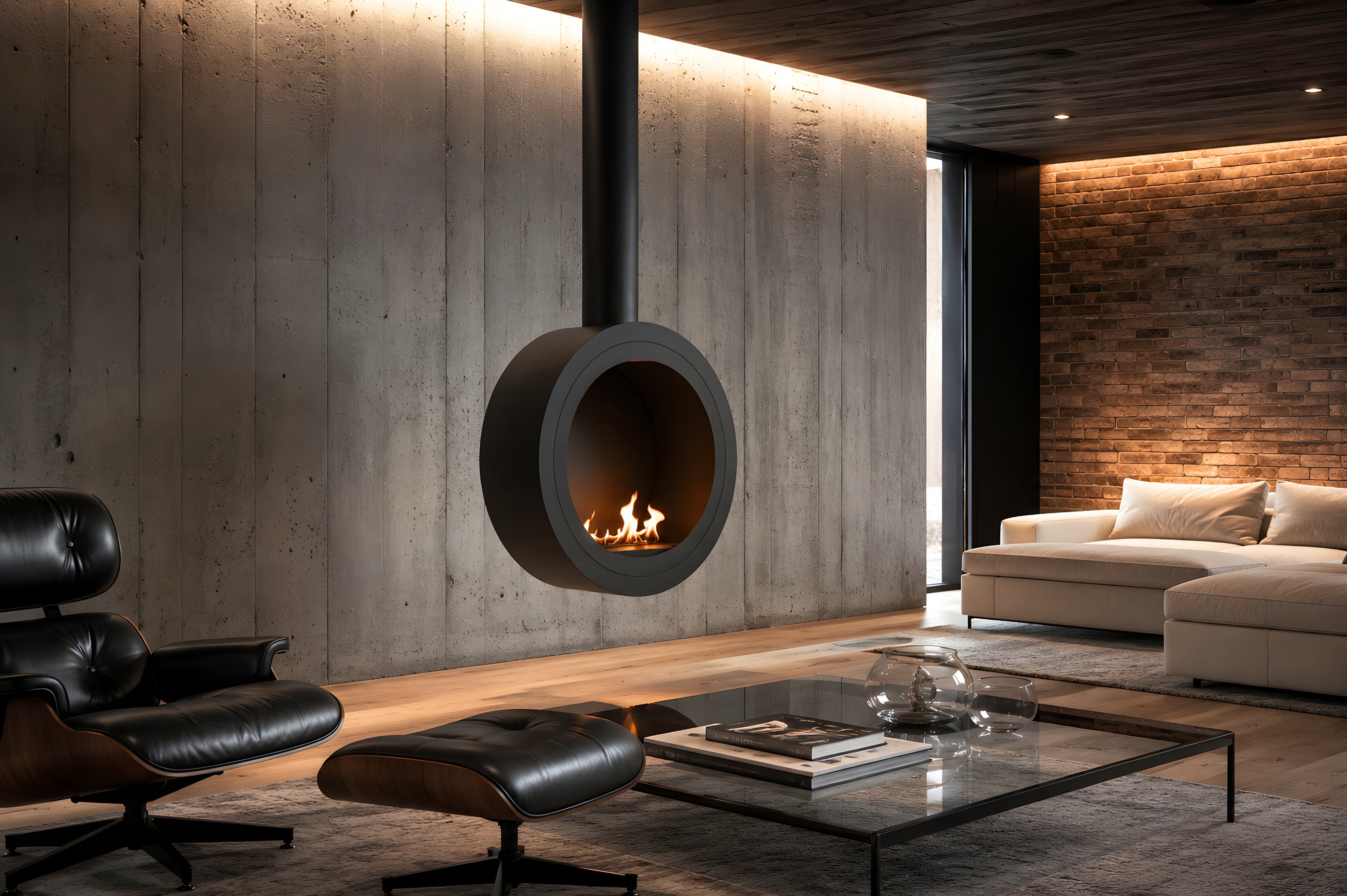 Arcos Close Tube Plafondhaard Zwart Ø80 - Ø120 cm