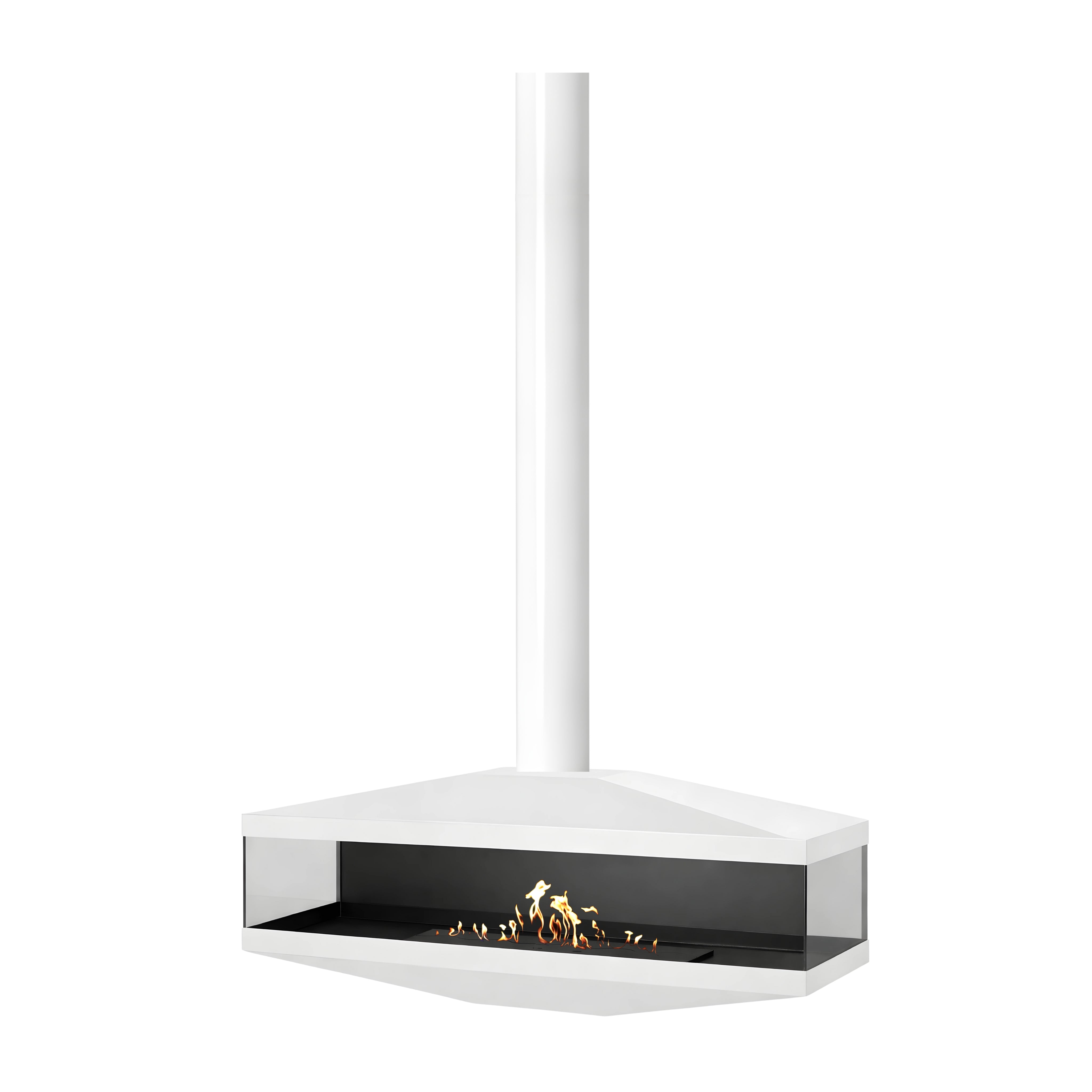 Aura Close Tube Wit Doorkijk Plafondhaard 120 cm