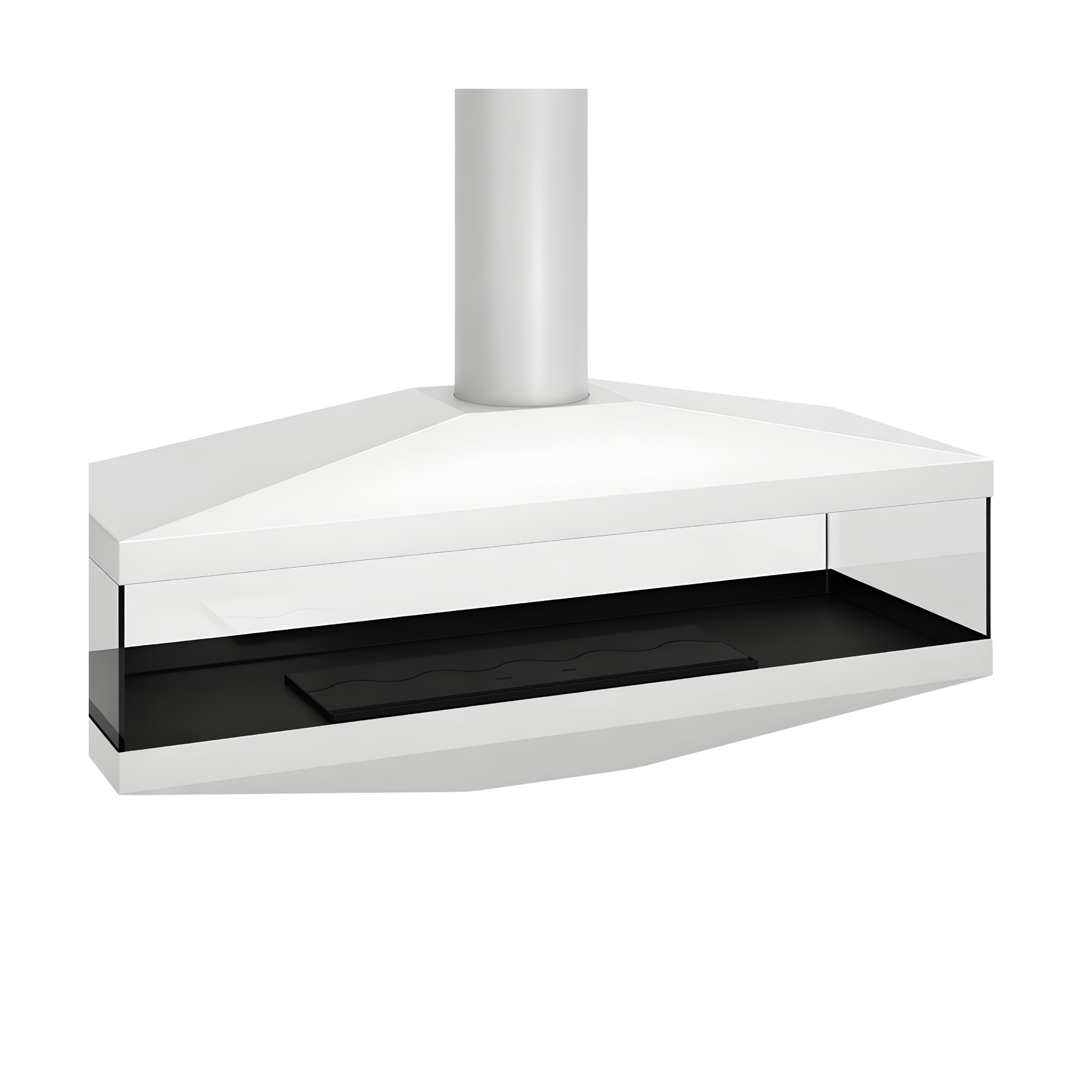 Aura Tube Wit Doorkijk Plafondhaard 120 cm