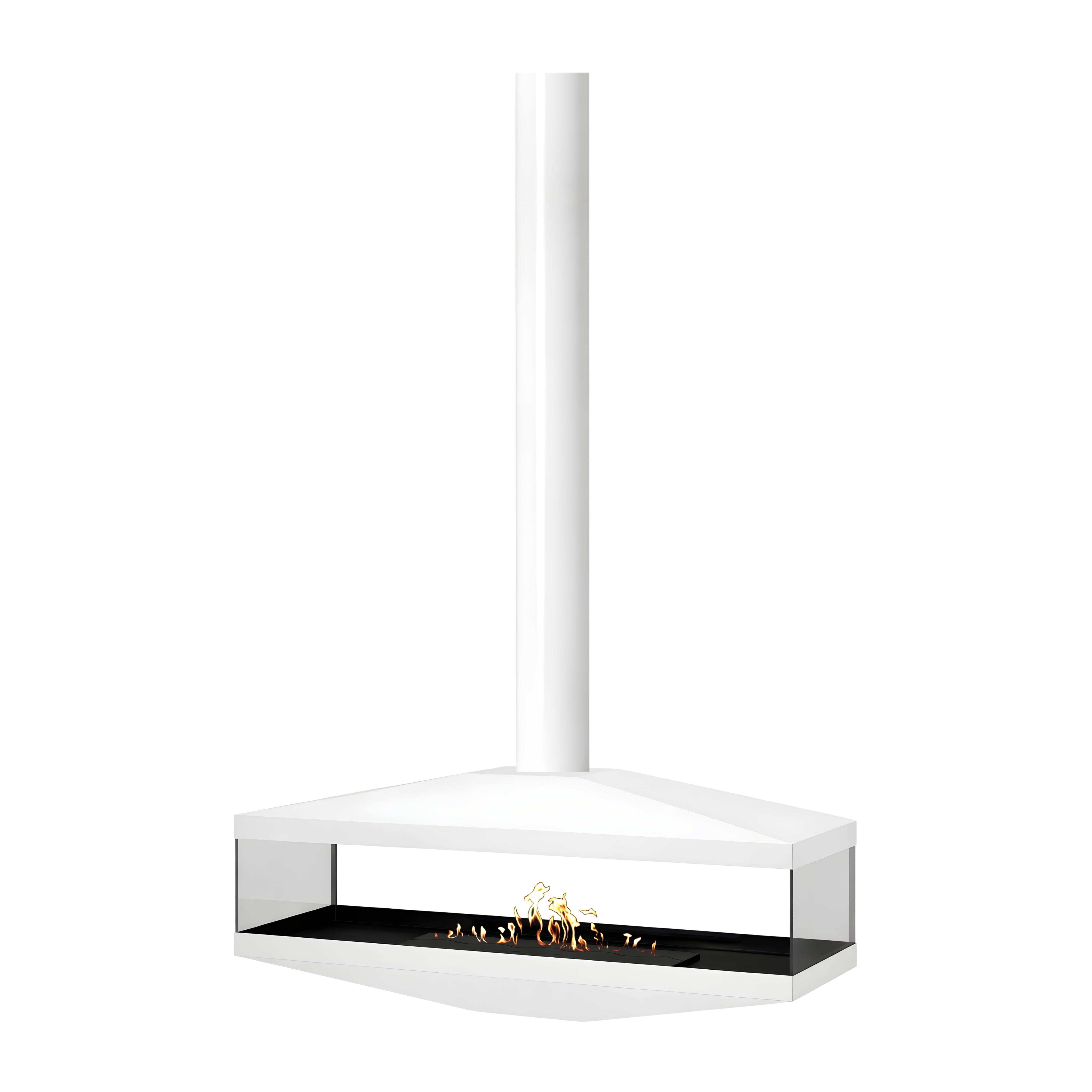 Aura Tube Wit Doorkijk Plafondhaard 120 cm