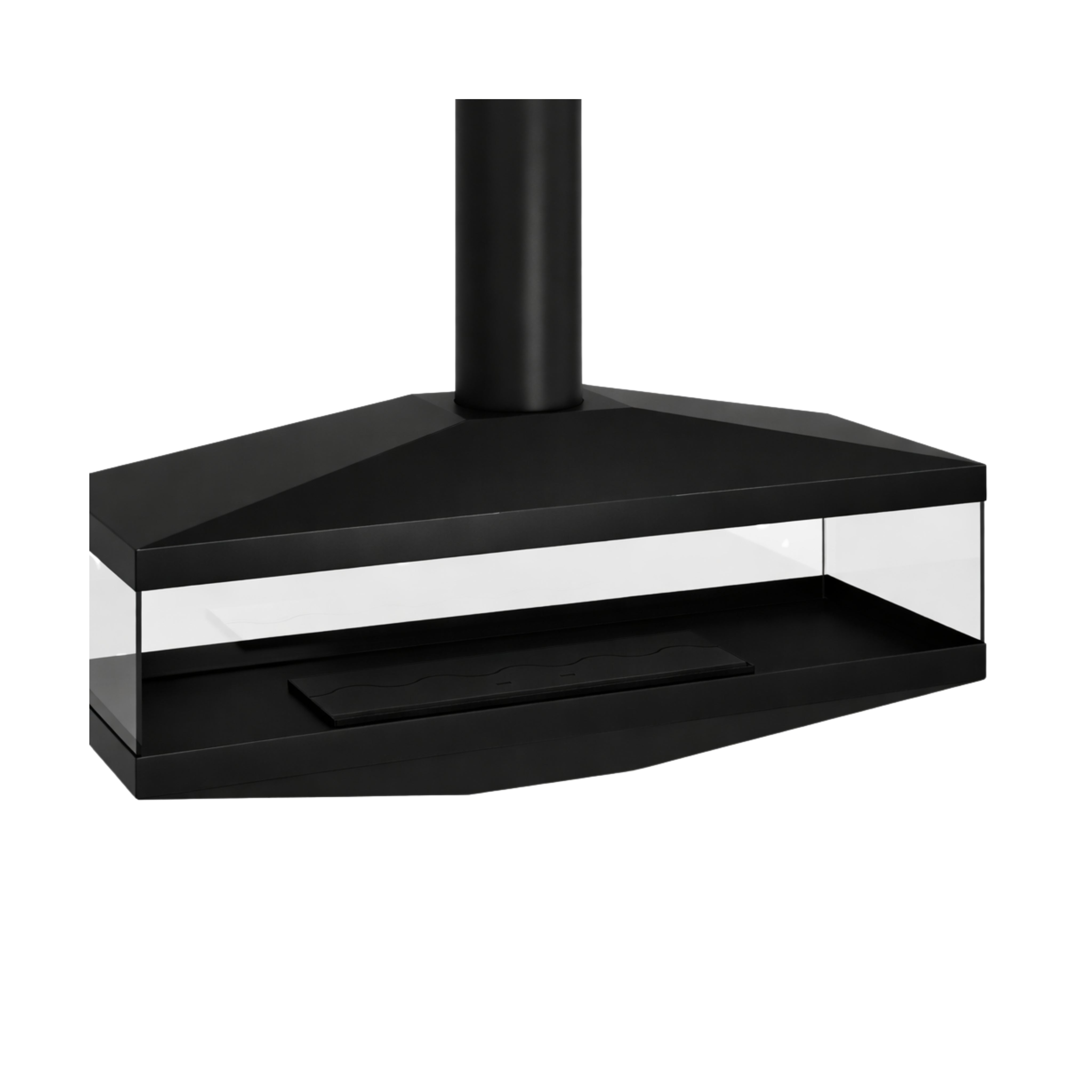 Aura Tube Zwart Doorkijk Plafondhaard 120 cm