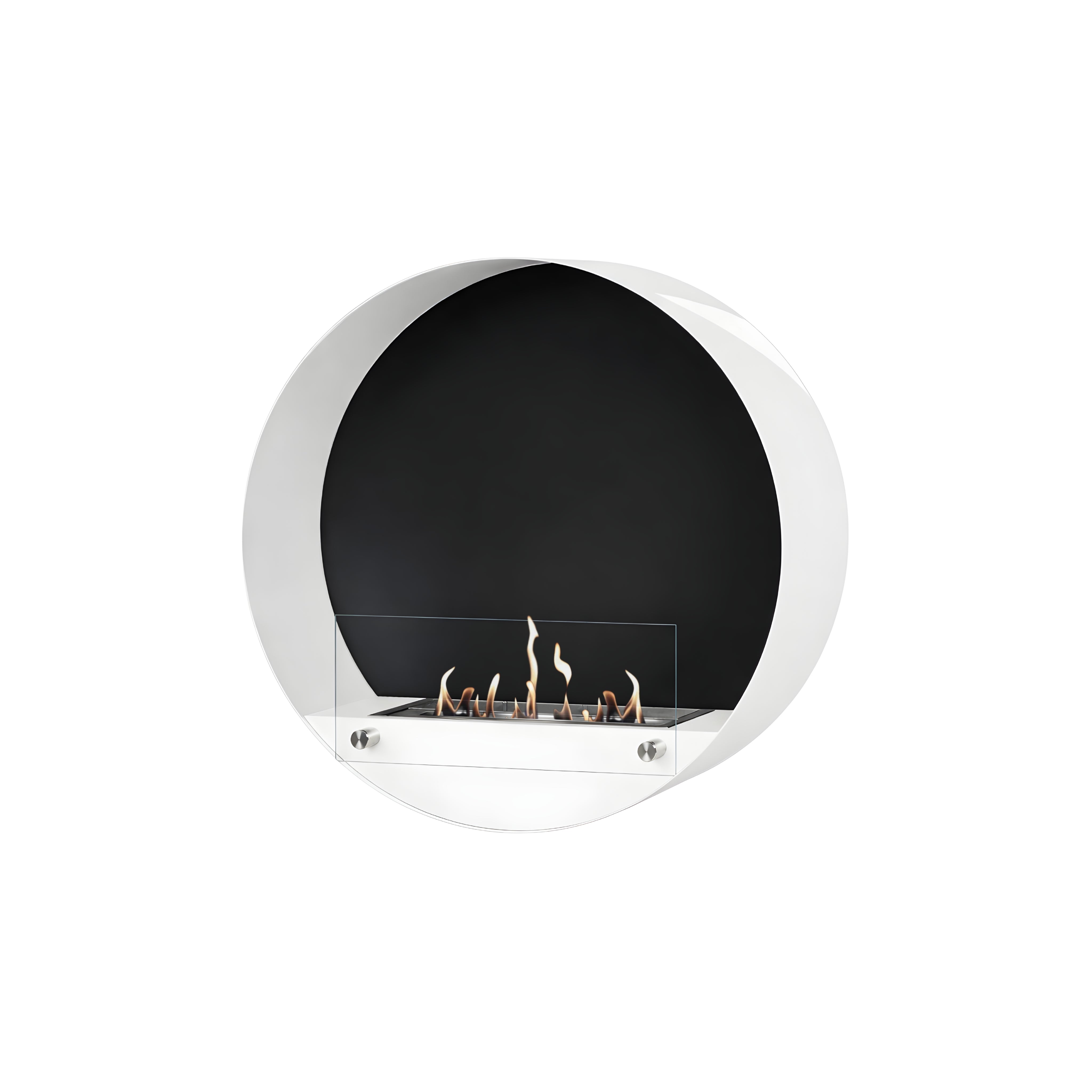 Balian White Bio-Ethanol Wall Fireplace D60 CM
