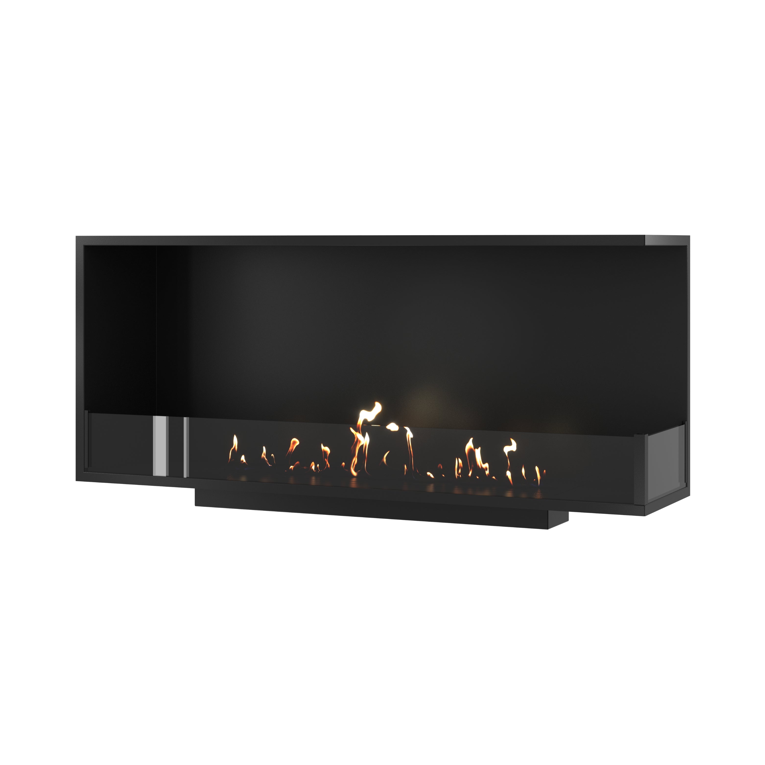 Base Rechts Inbouwhoekhaard 130 cm