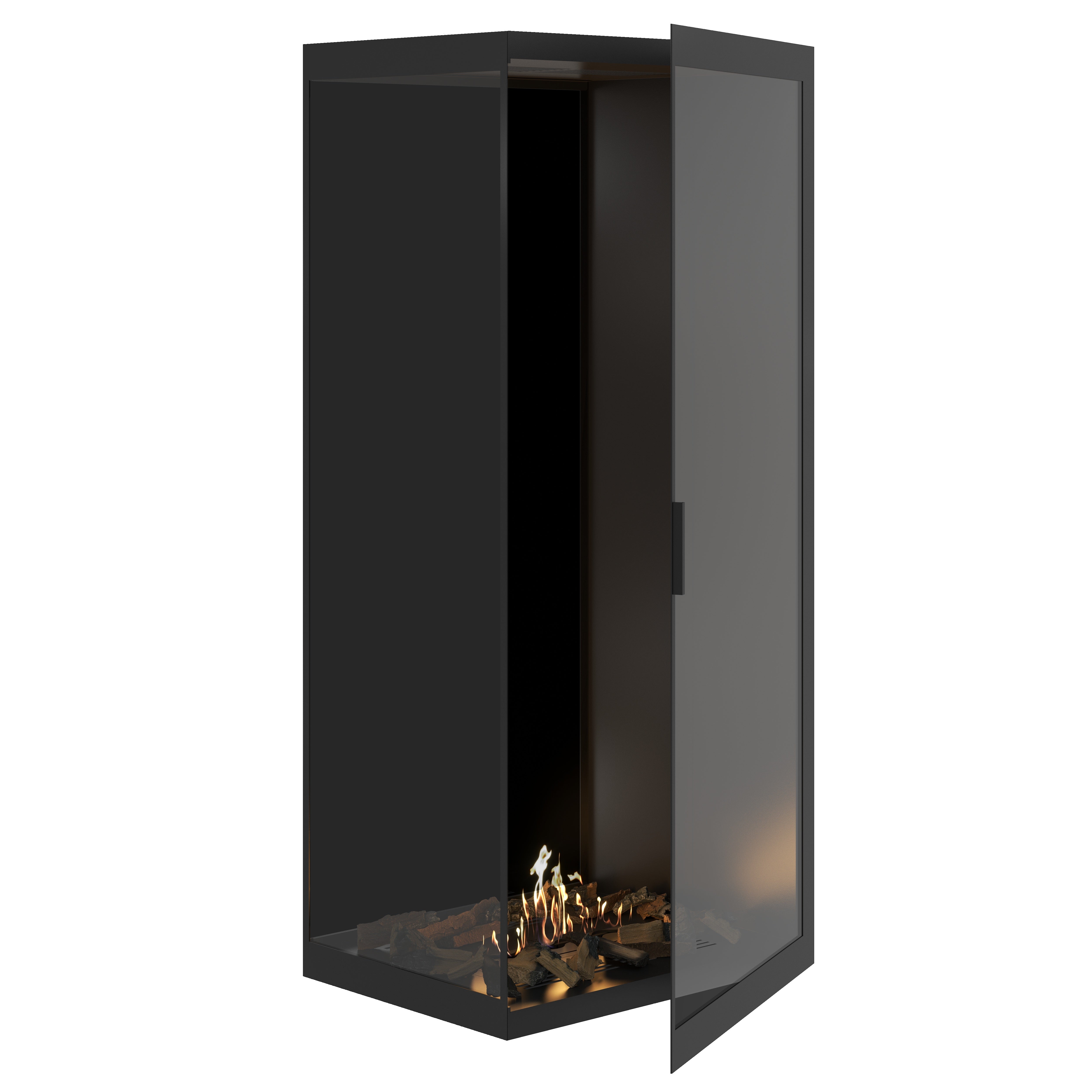 Base Vertical Hoekhaard Links Volle Glas 60 x 100 cm