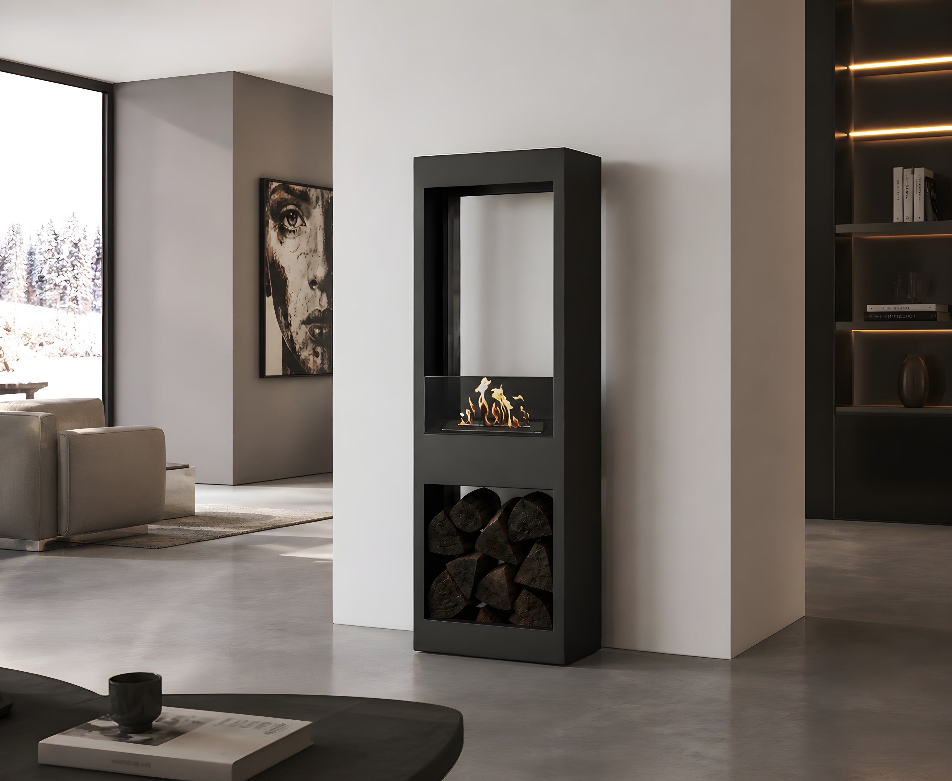 Blink Doorkijk Bio Ethanol Vrijstaand Haard H140 cm