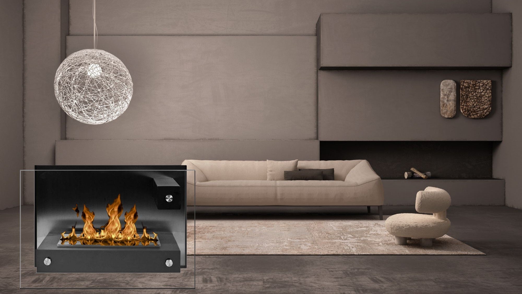 Brato Wall & Standing Bio Fireplace 60 CM