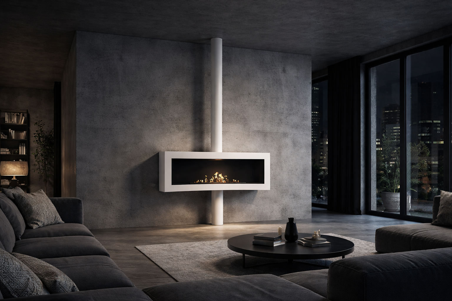 Curve Tube Wit Plafondhaard 120 cm