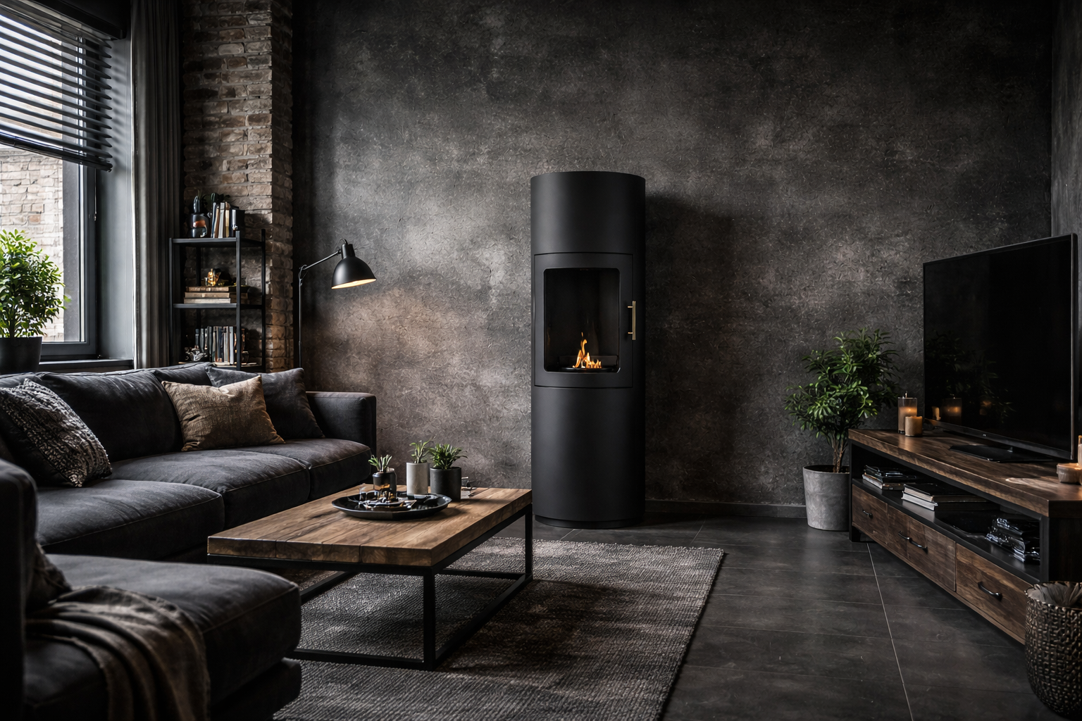 Demira Bio Ethanol Kachelhaard H128 cm