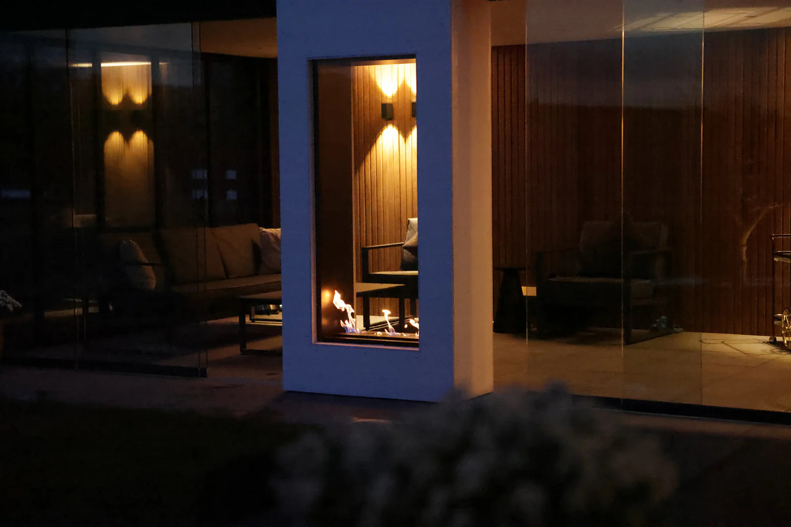 Fame Vertical Doorkijkhaard Enkel Volle Glas 70 x 100 cm