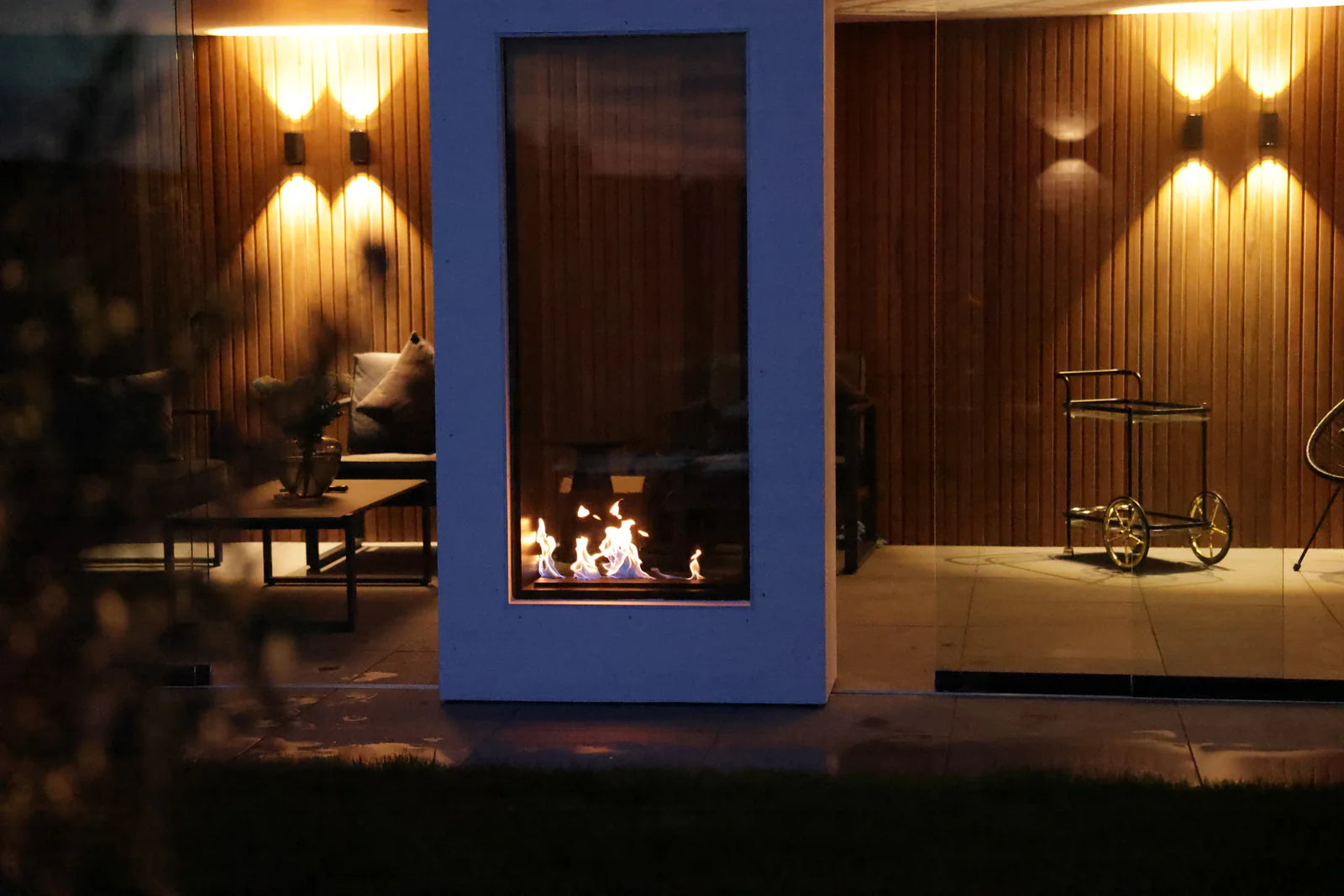 Fame Vertical Doorkijkhaard Enkel Volle Glas 70 x 100 cm