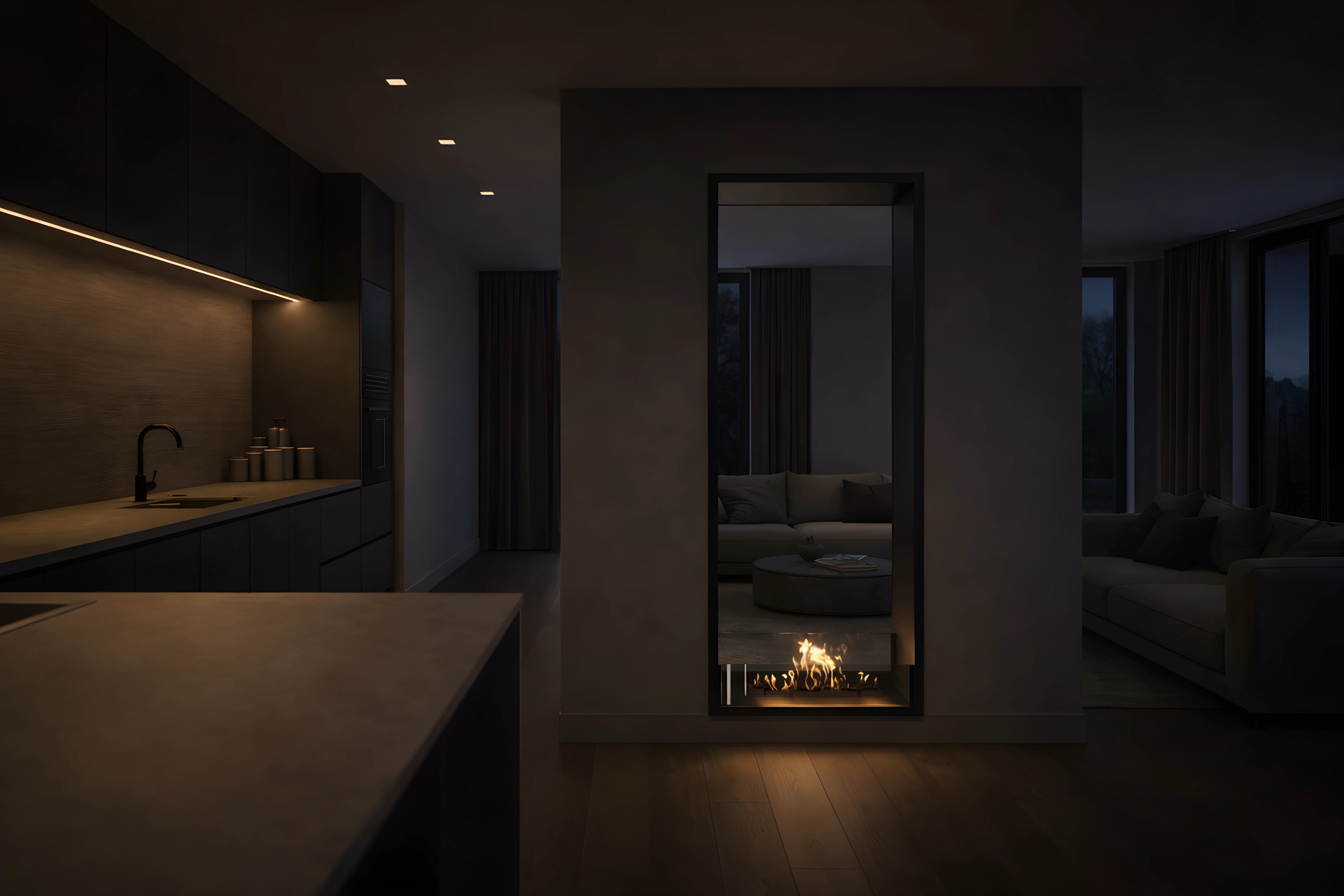 Fame Vertical Bio Ethanol Doorkijkhaard 60 x 160 cm