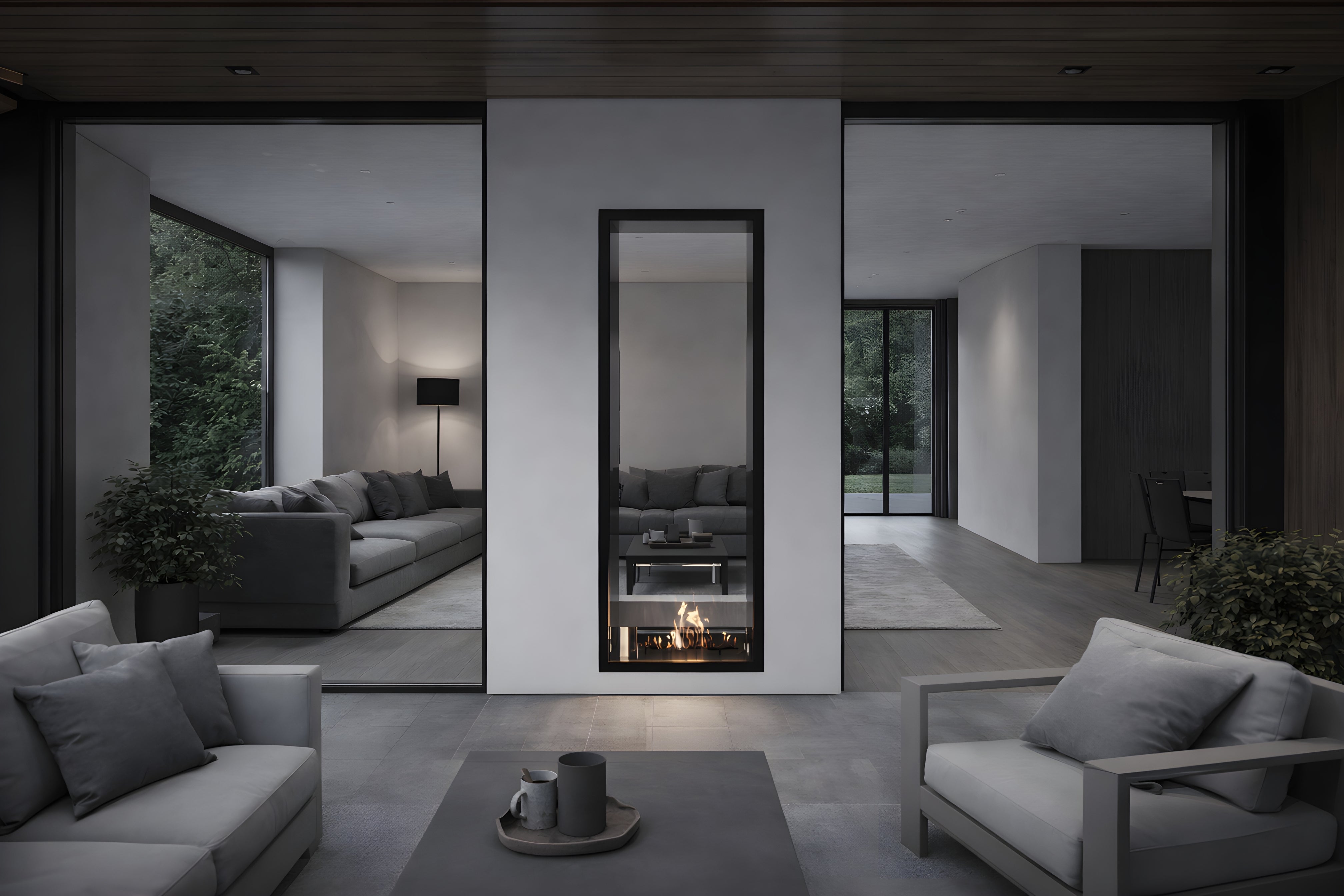 Fame Vertical Bio Ethanol Doorkijkhaard 60 x 160 cm