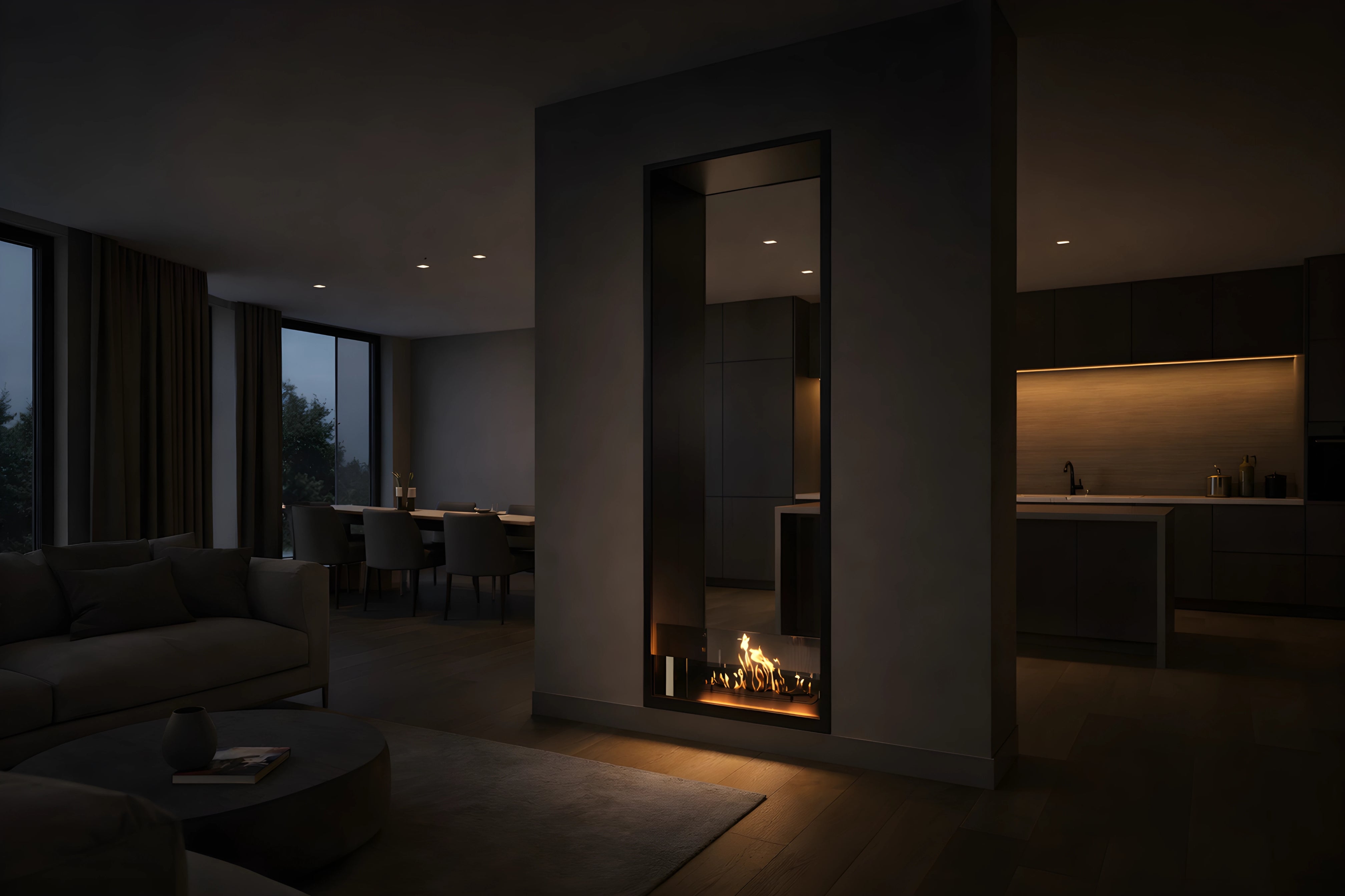 Fame Vertical Bio Ethanol Doorkijkhaard 60 x 160 cm