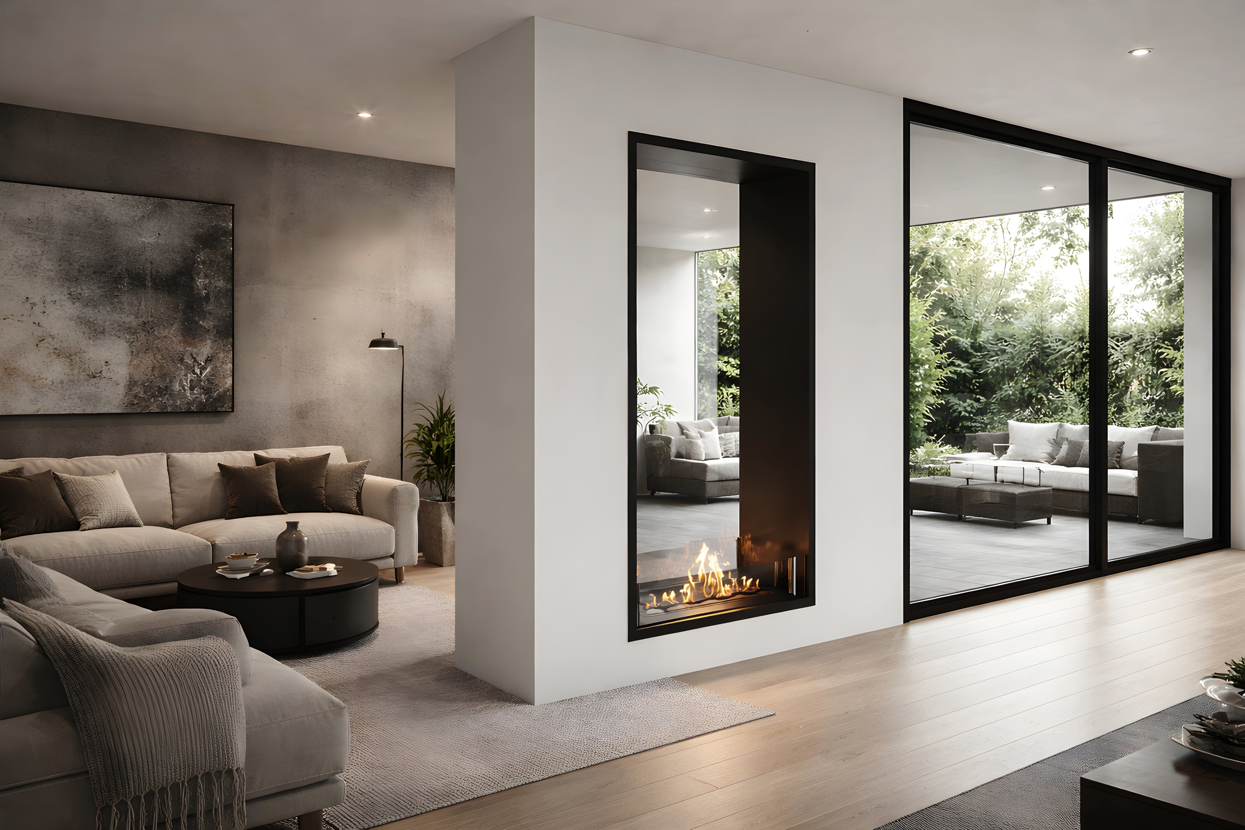 Fame Vertical Bio Ethanol Doorkijkhaard 80 x 140 cm