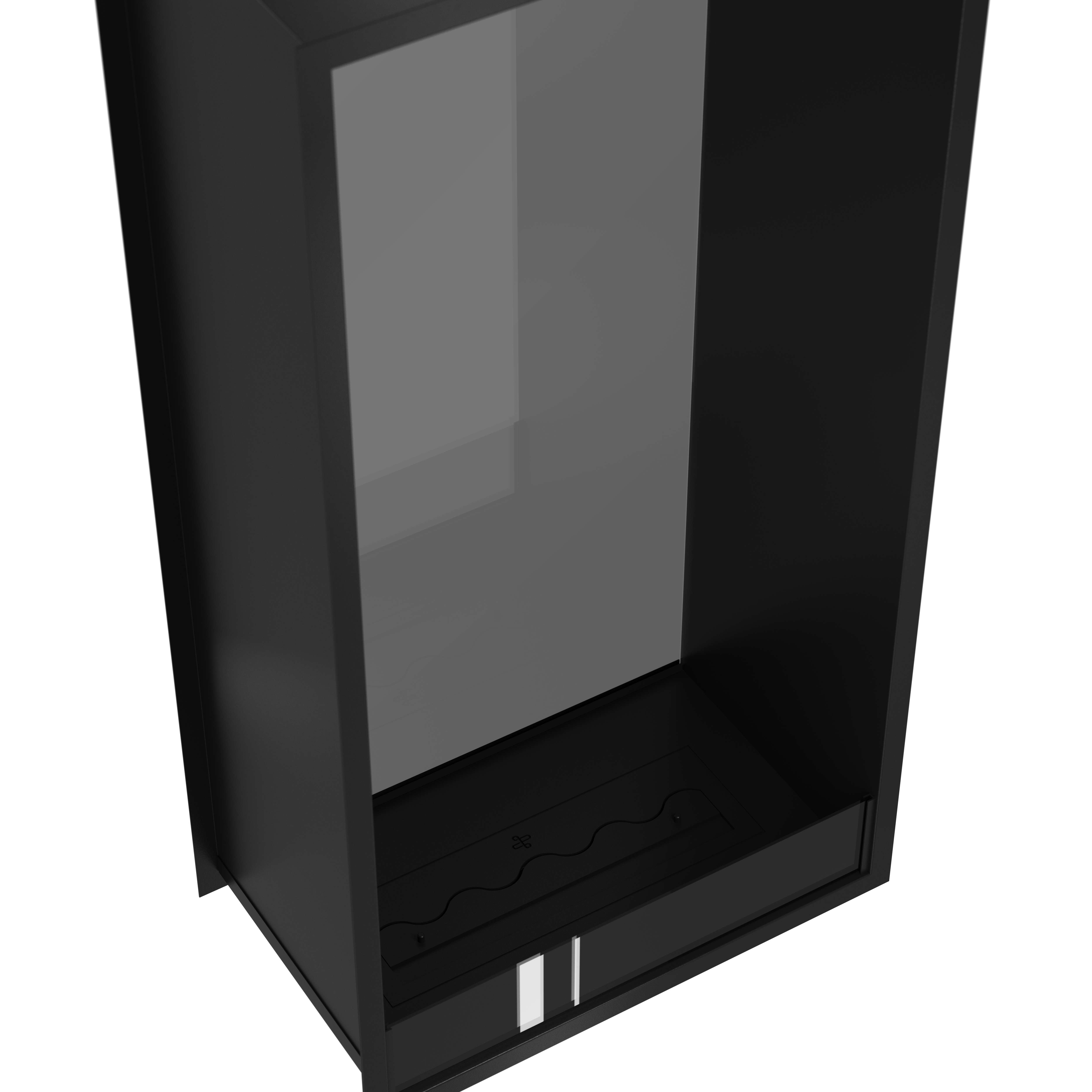 Fame Vertical Doorkijkhaard Enkel Volle Glas 70 x 180 cm