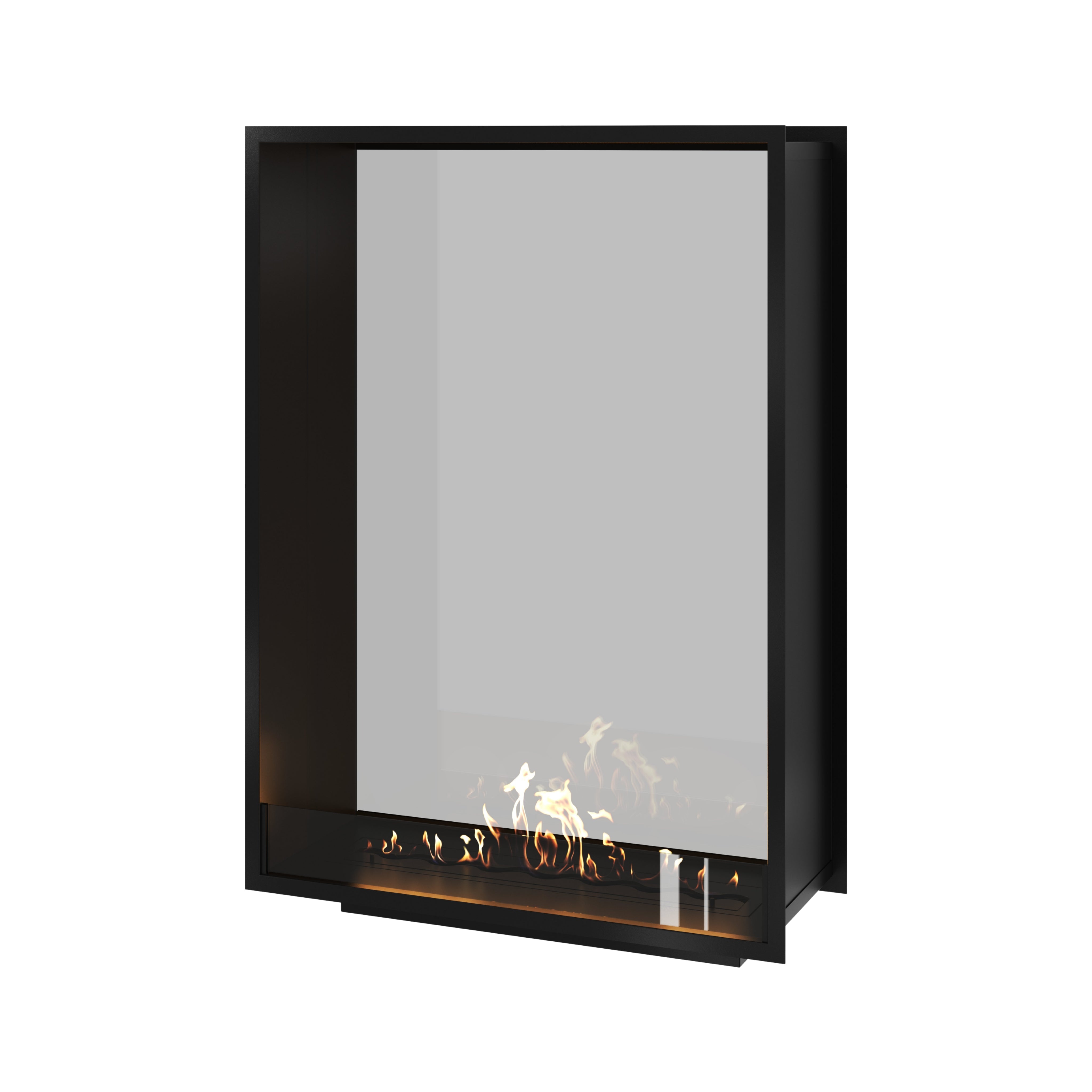 Fame Vertical Doorkijkhaard Enkel Volle Glas 100 x 120 cm
