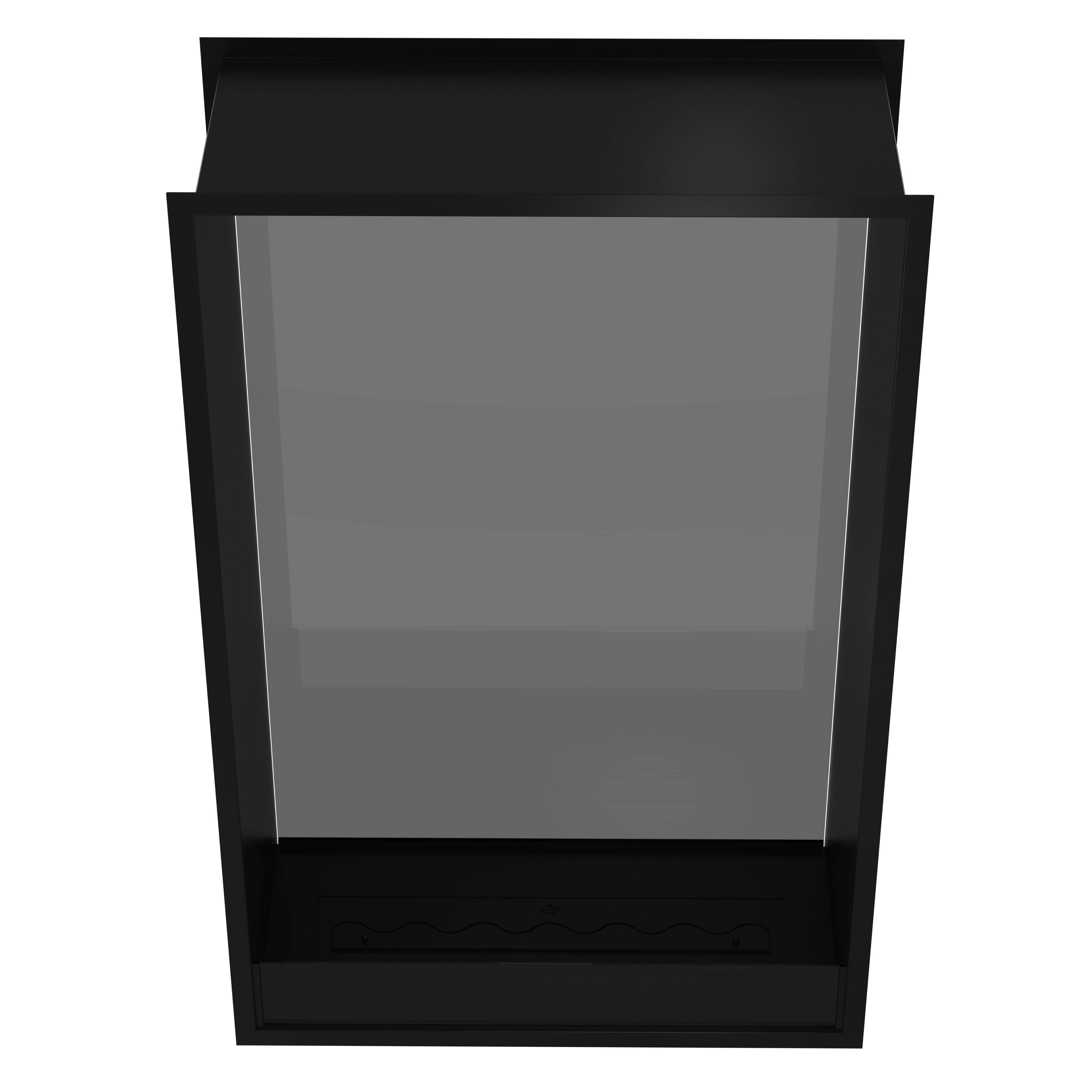 Fame Vertical Doorkijkhaard Enkel Volle Glas 90 x 140 cm