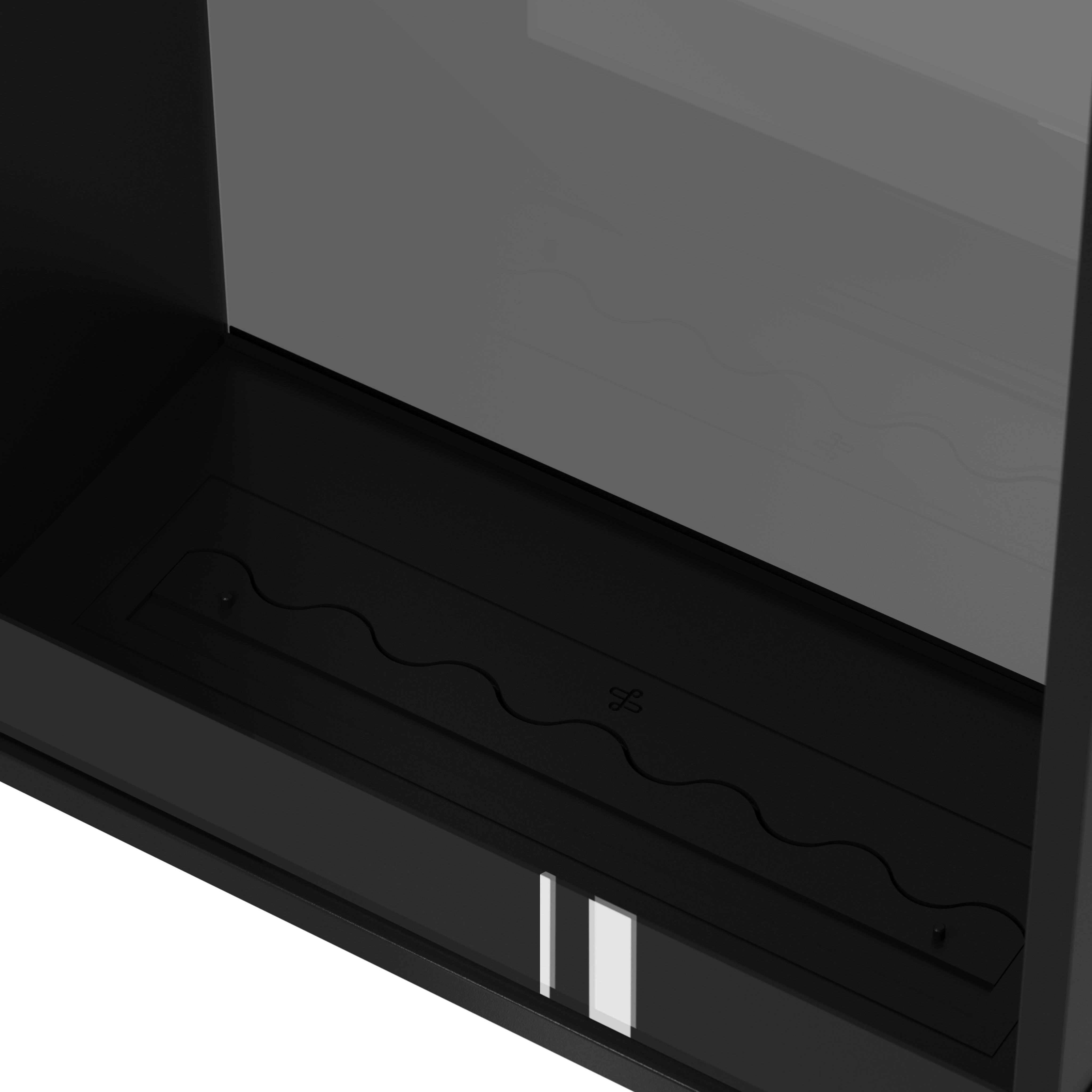 Fame Vertical Doorkijkhaard Enkel Volle Glas 100 x 120 cm