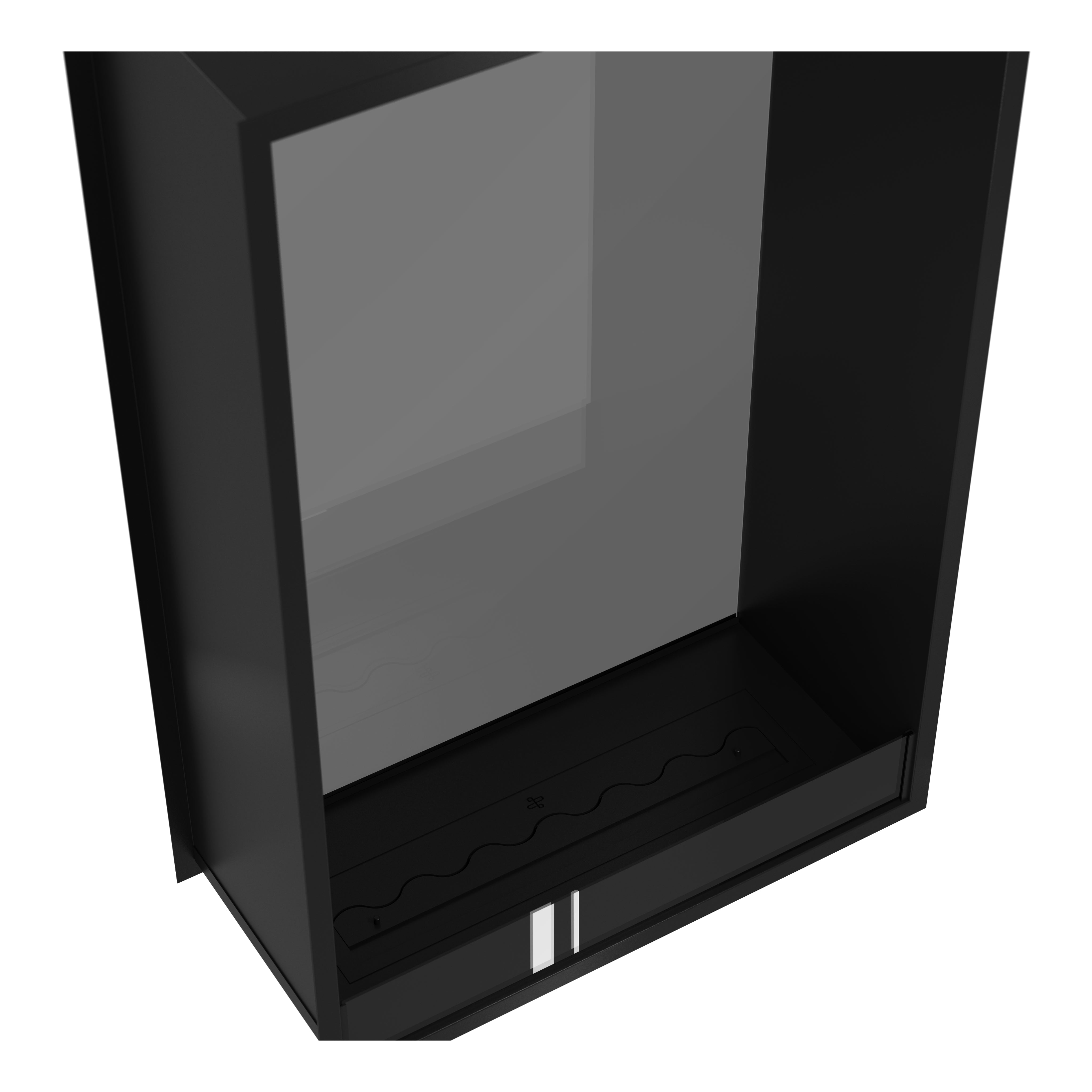 Fame Vertical Doorkijkhaard Enkel Volle Glas 100 x 120 cm