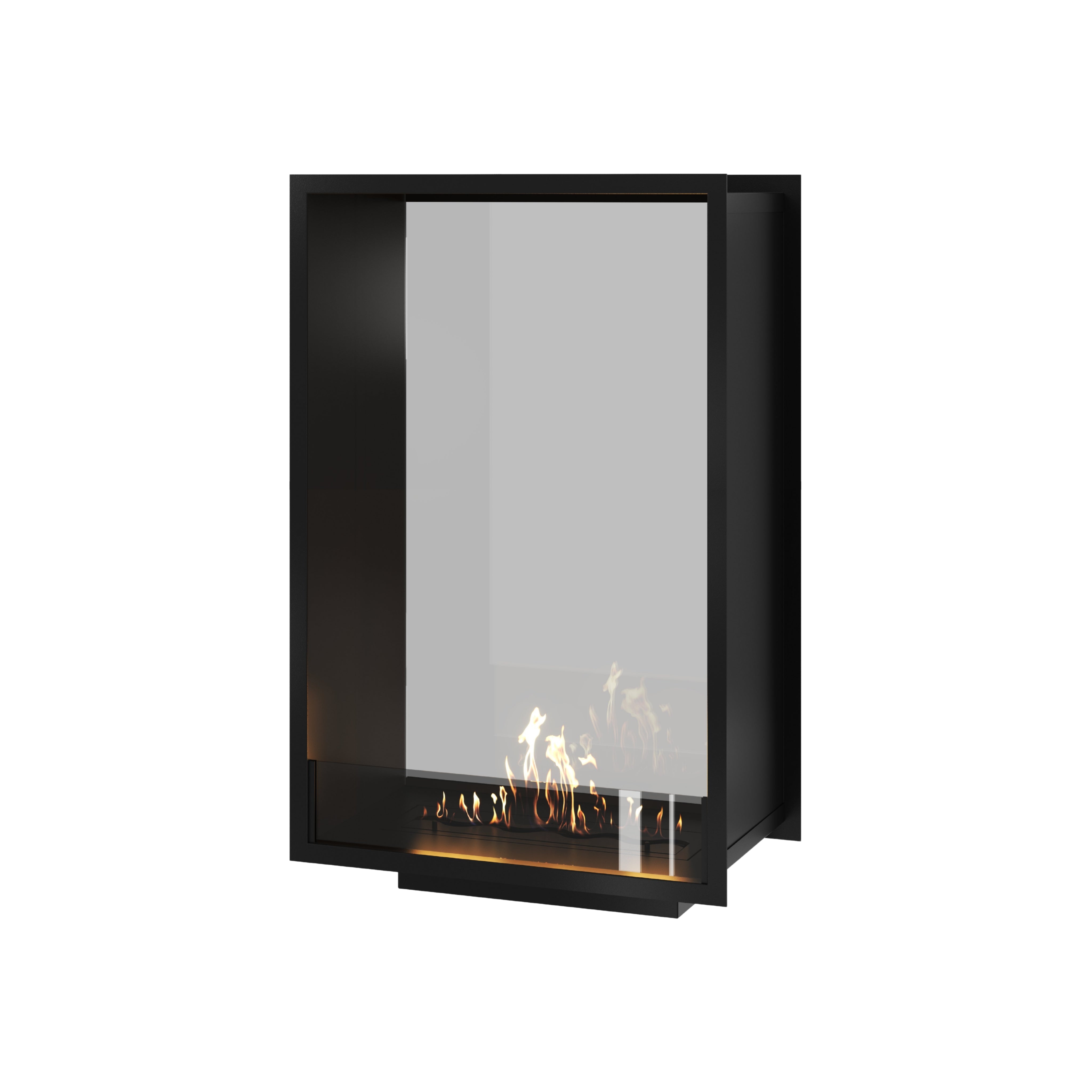 Fame Vertical Doorkijkhaard Enkel Volle Glas 70 x 100 cm
