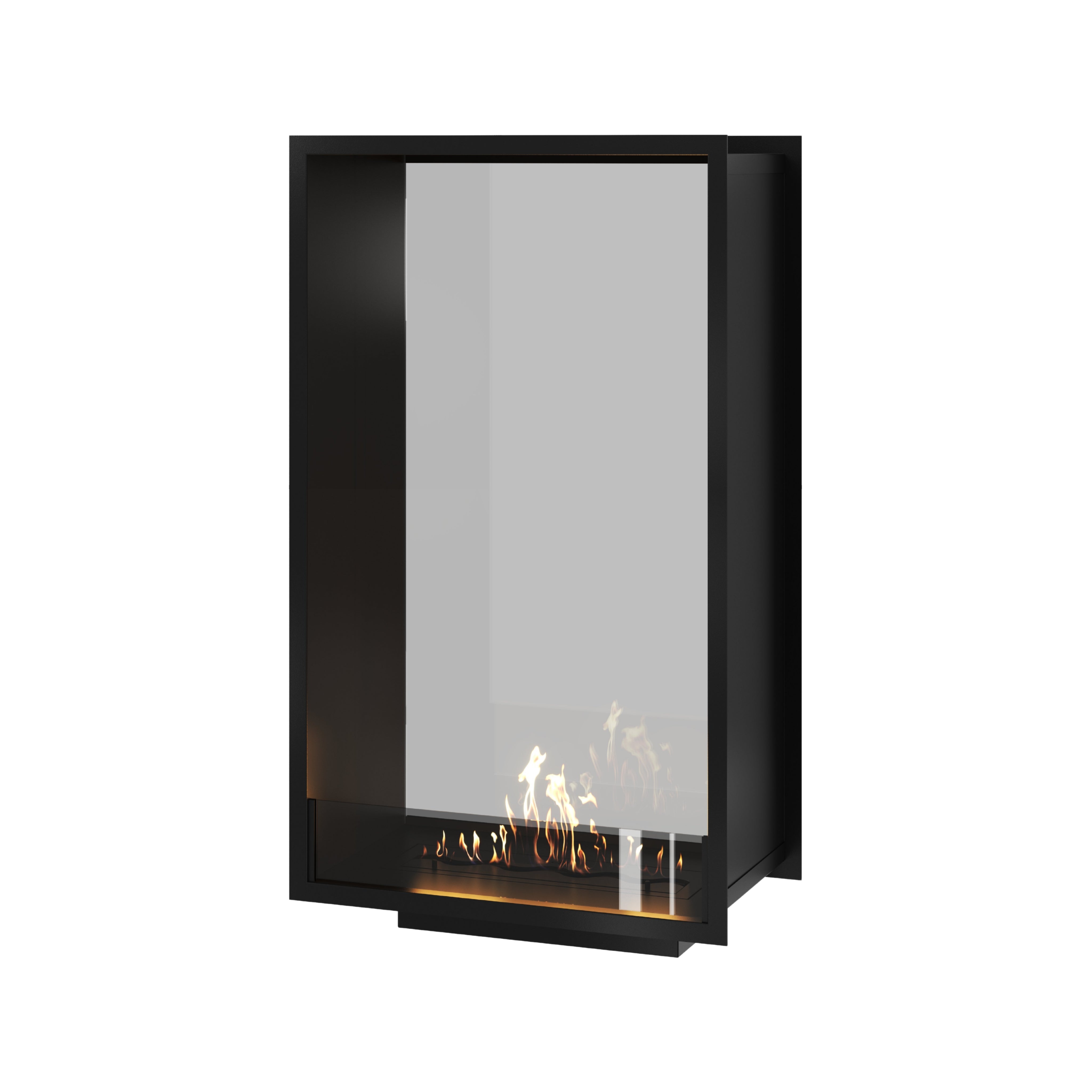 Fame Vertical Doorkijkhaard Enkel Volle Glas 70 x 120 cm