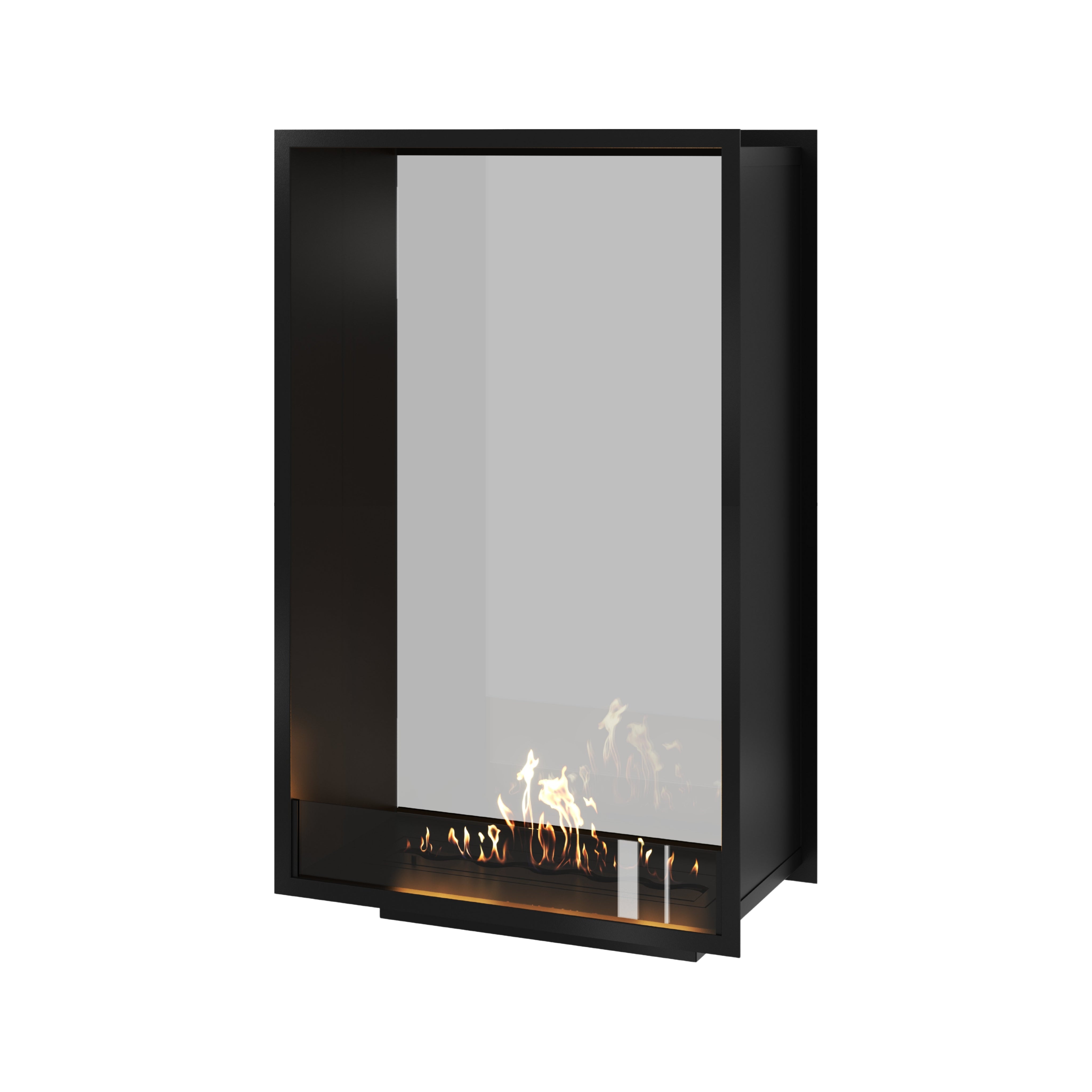 Fame Vertical Doorkijkhaard Enkel Volle Glas 80 x 120 cm