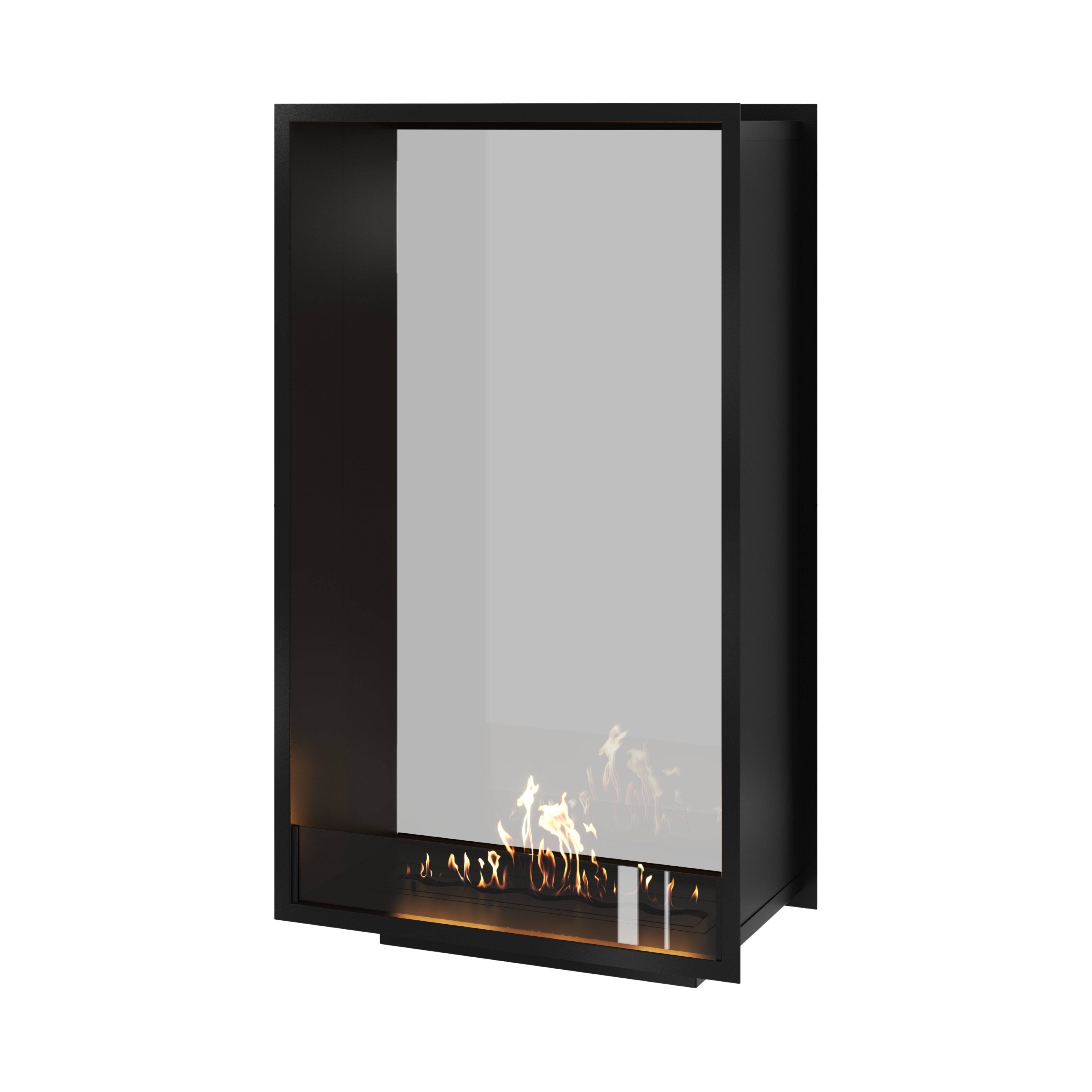 Fame Vertical Doorkijkhaard Enkel Volle Glas 80 x 140 cm