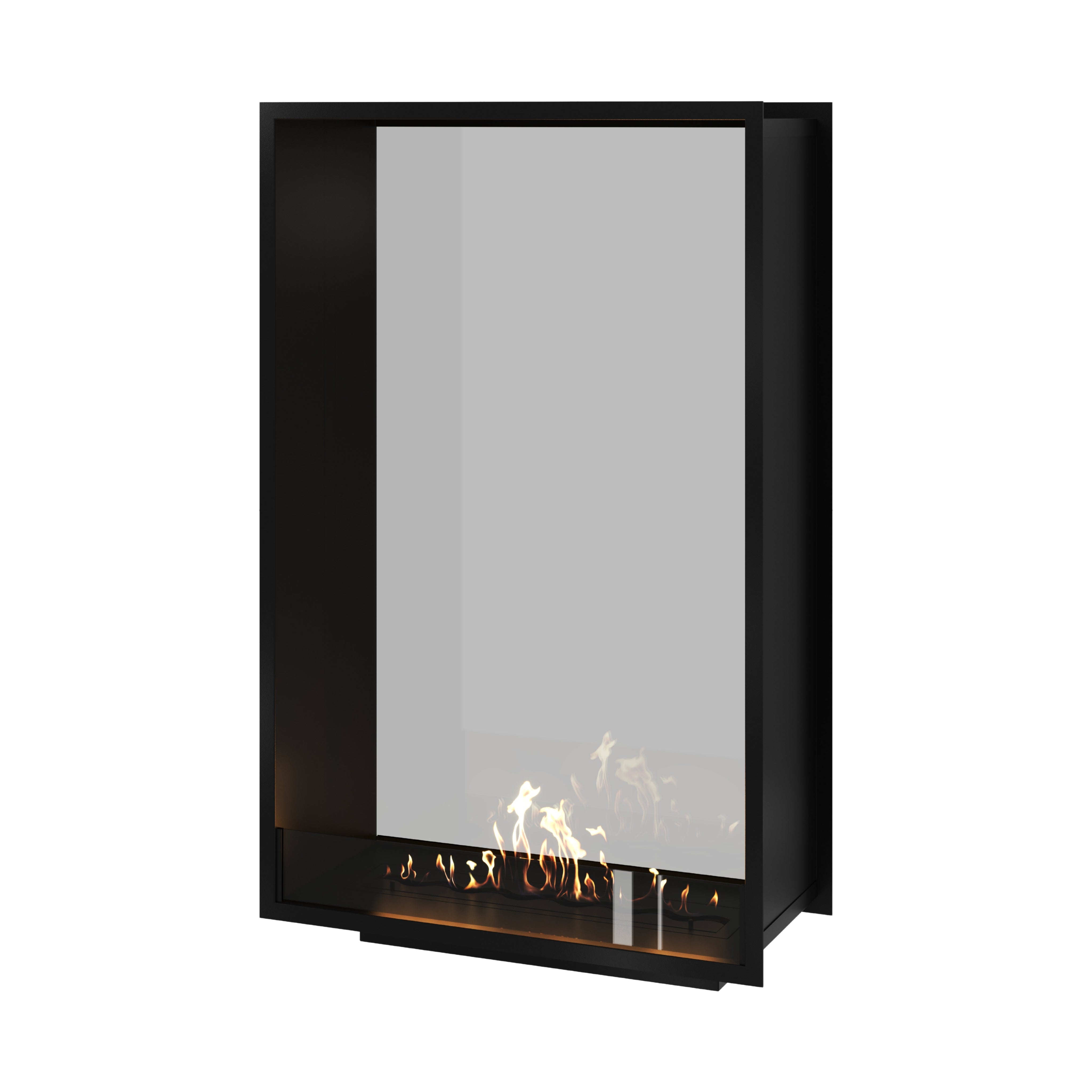 Fame Vertical Doorkijkhaard Enkel Volle Glas 90 x 140 cm