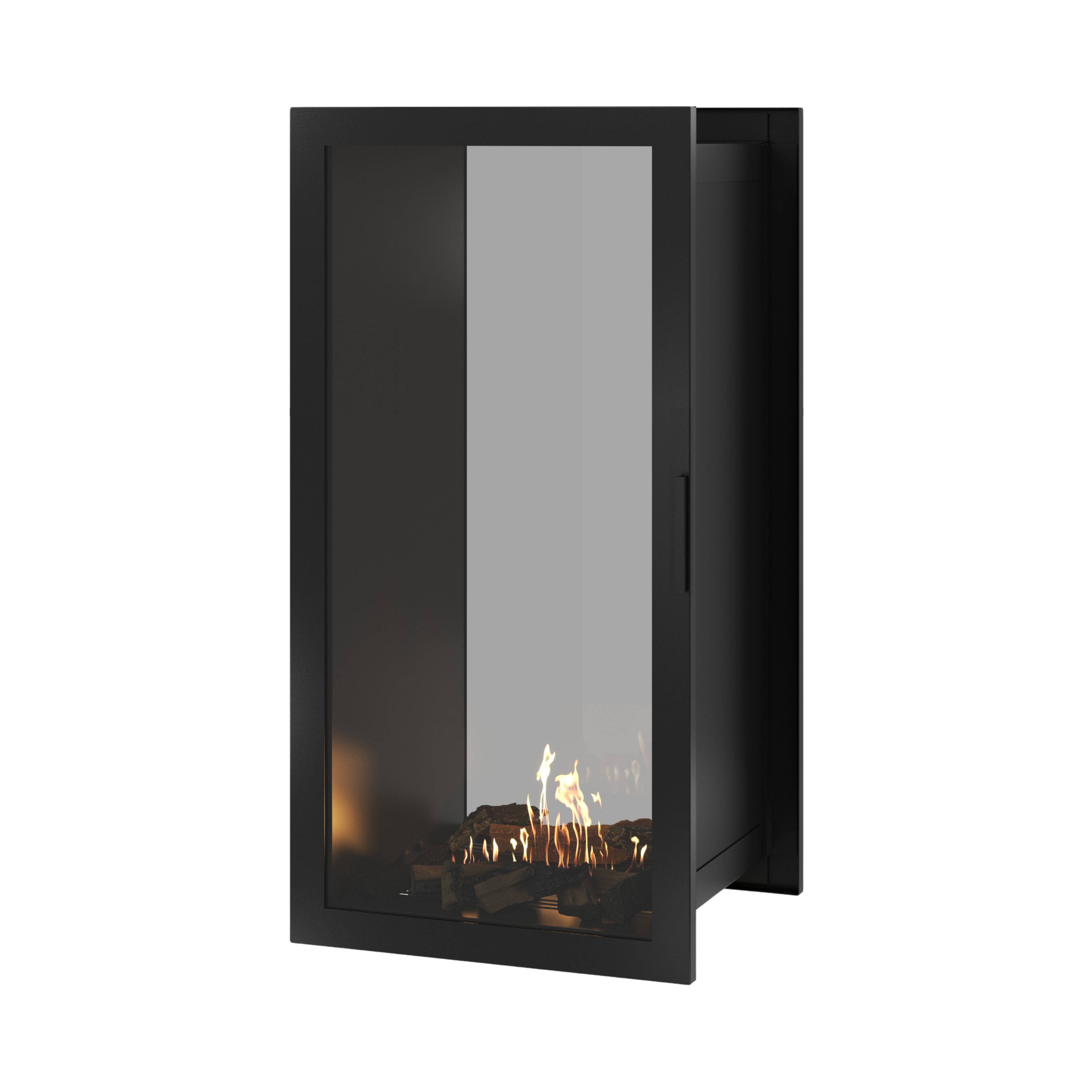 Fame Vertical Doorkijkhaard Met Volle Glas 60 x 140 cm