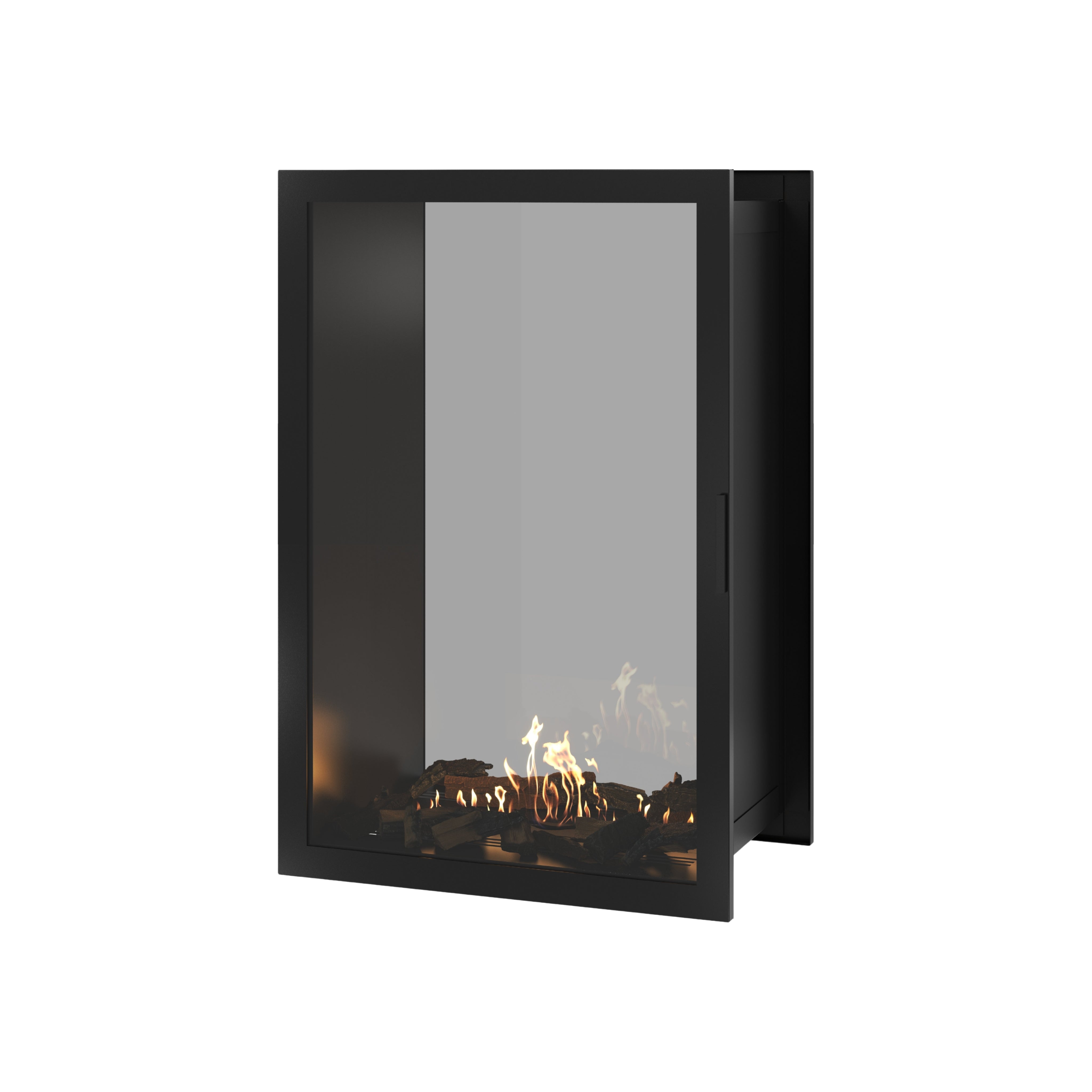 Fame Vertical Doorkijkhaard Met Volle Glas 80 x 100 cm