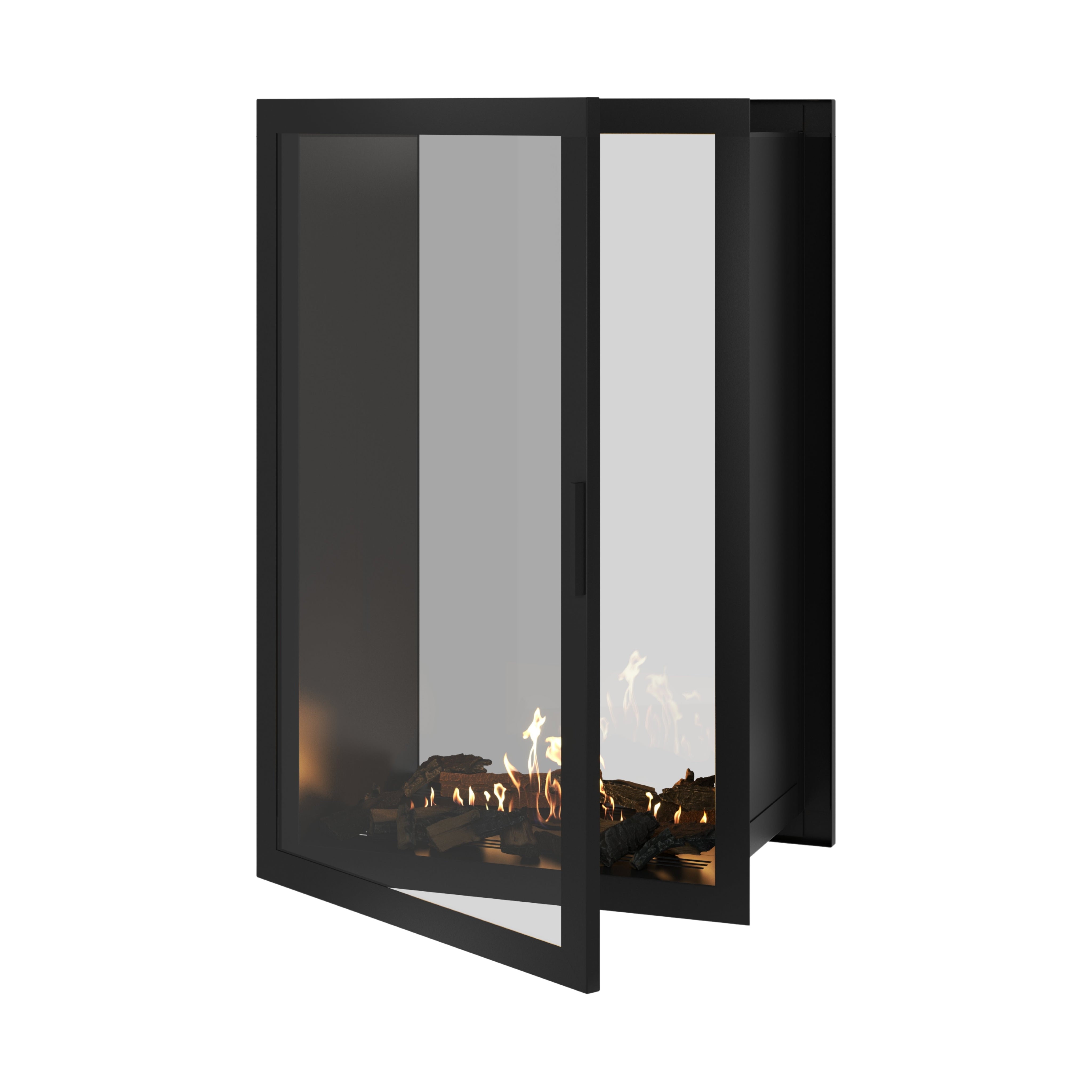 Fame Vertical Doorkijkhaard Met Volle Glas 80 x 140 cm