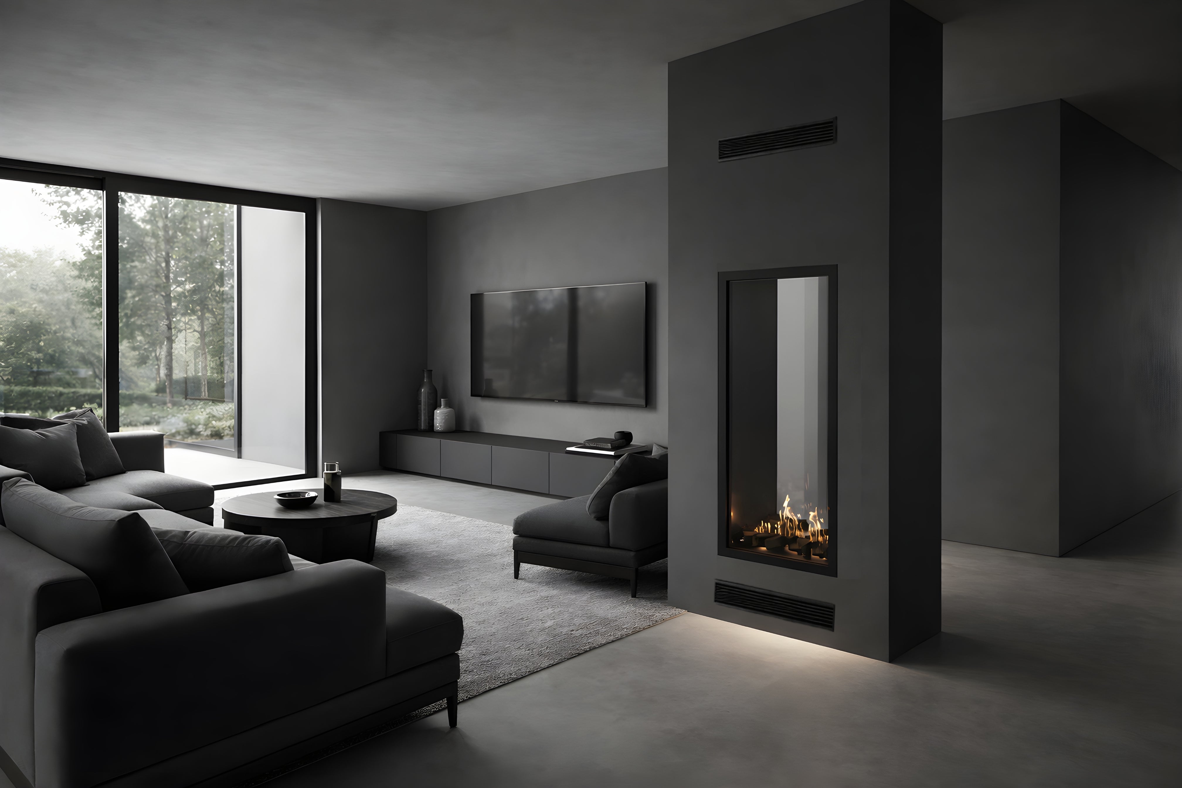 Fame Vertical Doorkijkhaard Met Volle Glas 60 x 100 cm