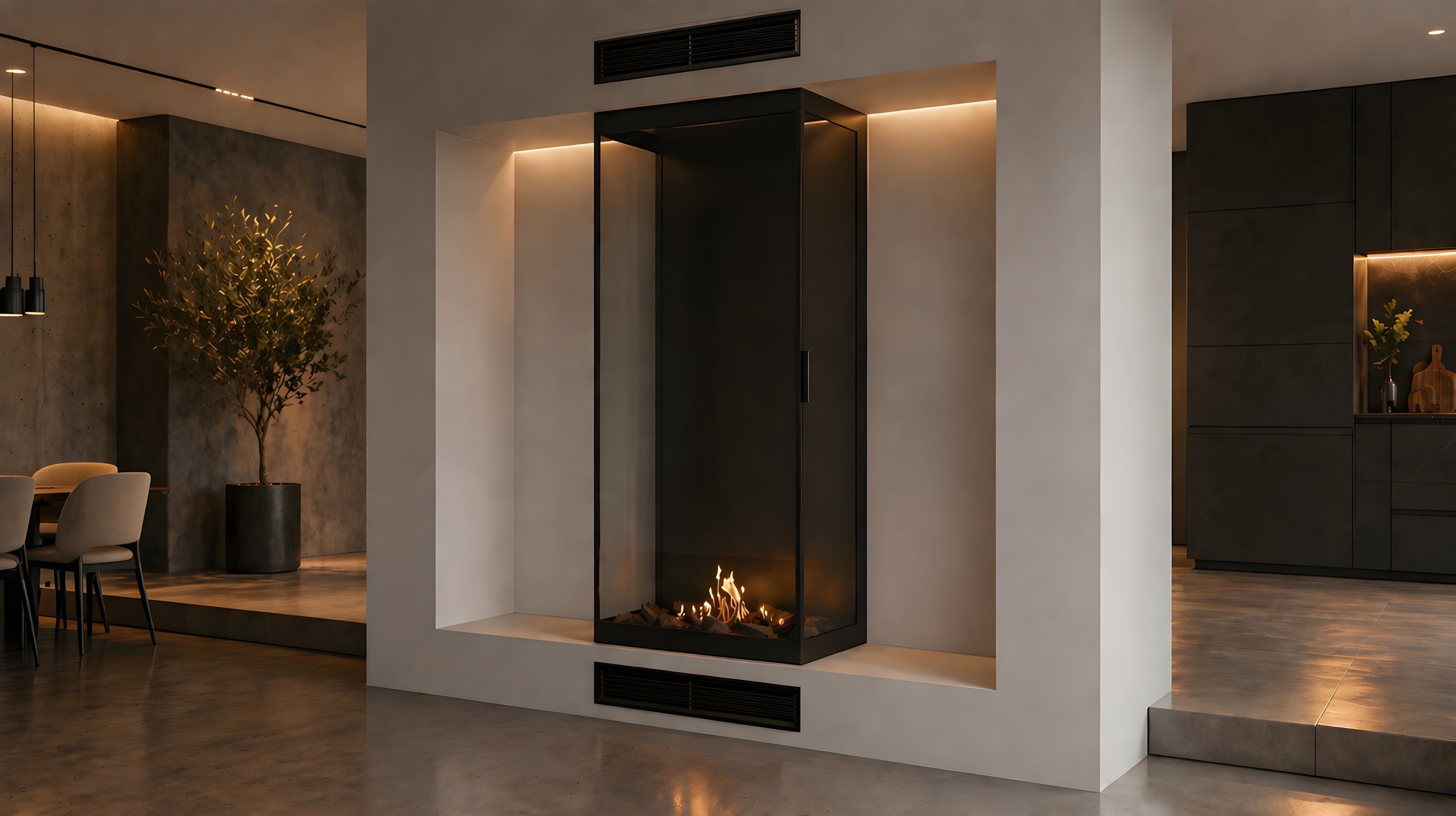 Made Driezijdig Vertical Roomdivider Volle Glas 60 x 120 cm