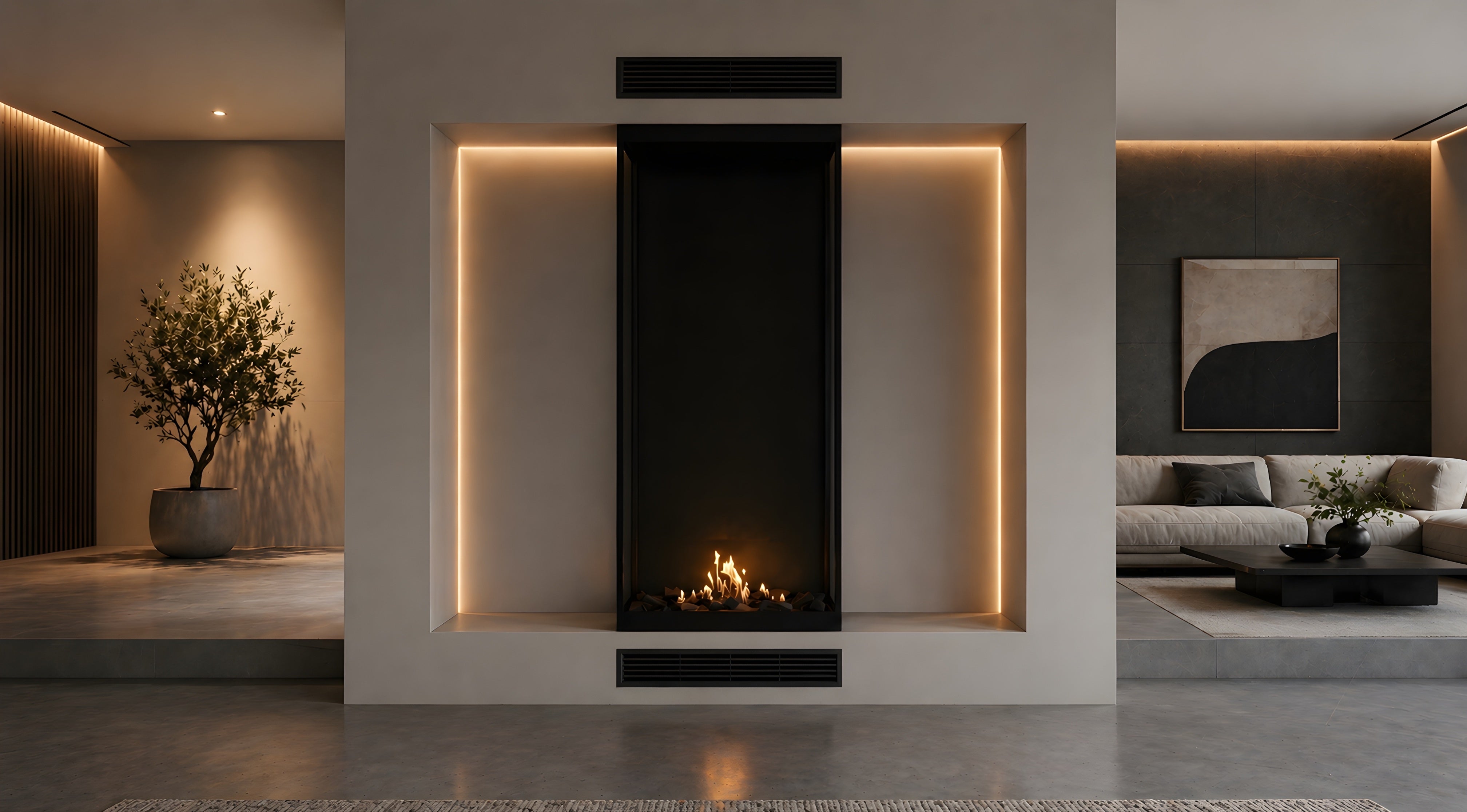 Made Driezijdig Vertical Roomdivider Volle Glas 80 x 100 cm