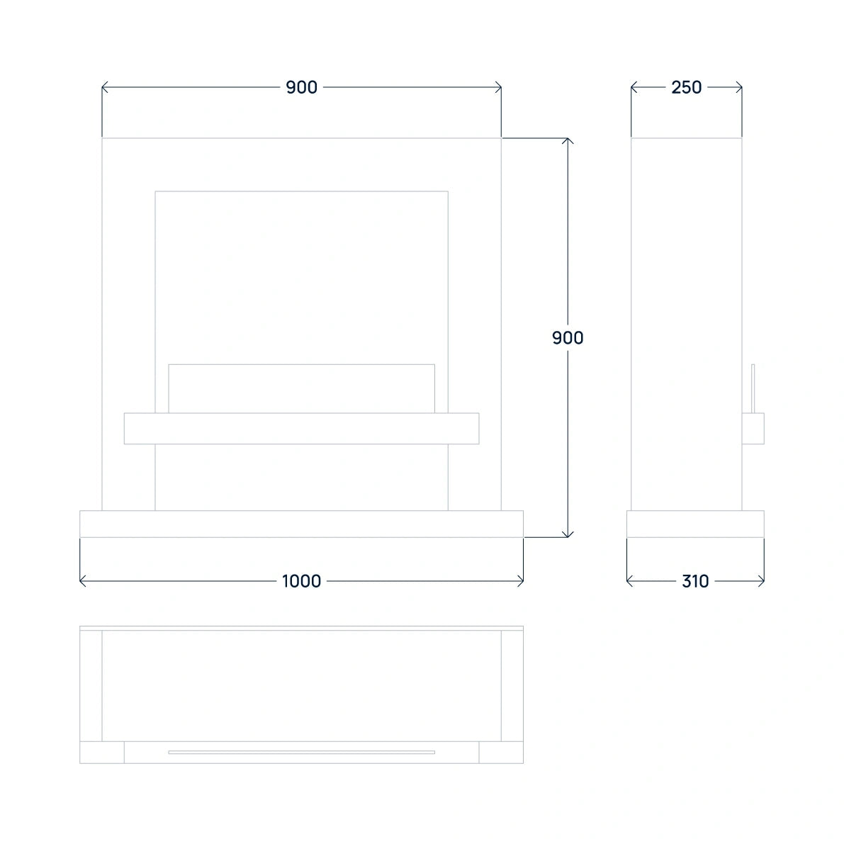 Feel Bio Ethanol Vrijstaand Haard 100 cm